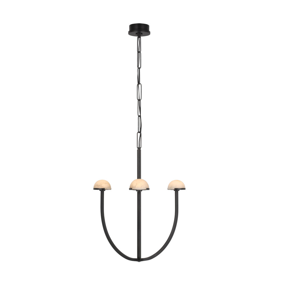 Pedra Chandelier Alabaster Minimalist Arc Geometry - Letslighting