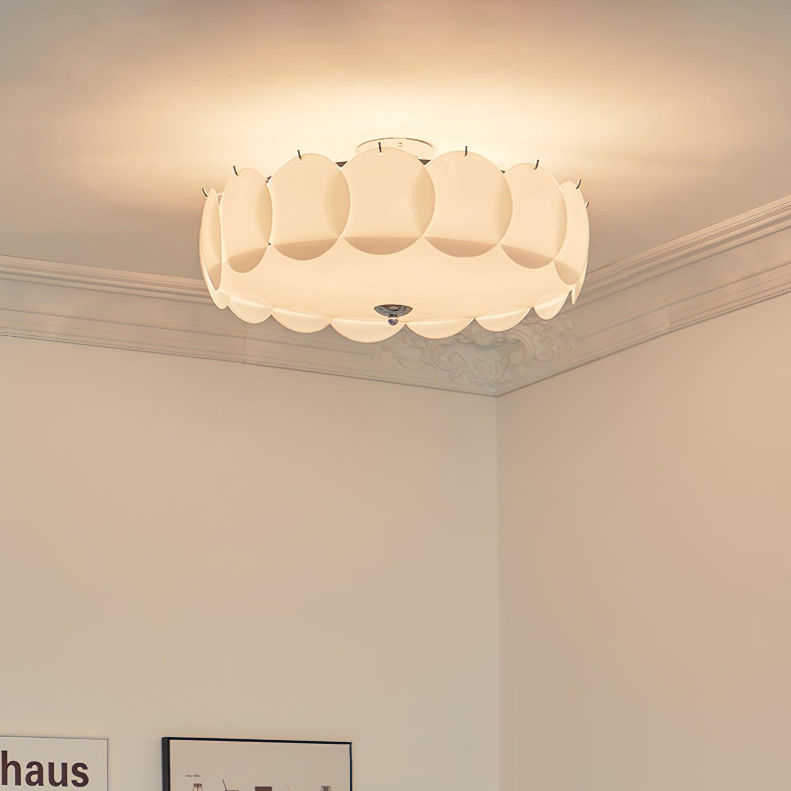 Valentina Lampada da Soffitto a Forma di Petalo con Conchiglie
