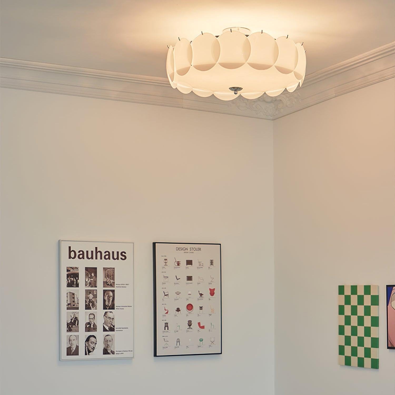 Valentina Lampada da Soffitto a Forma di Petalo con Conchiglie