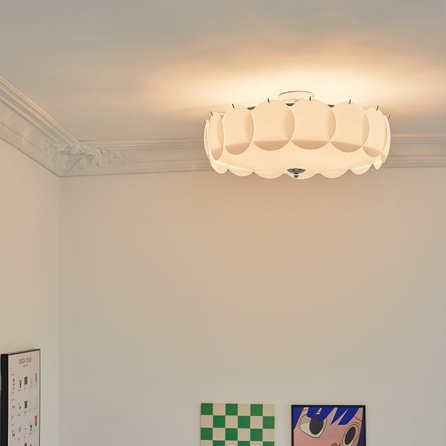 Valentina Lampada da Soffitto a Forma di Petalo con Conchiglie