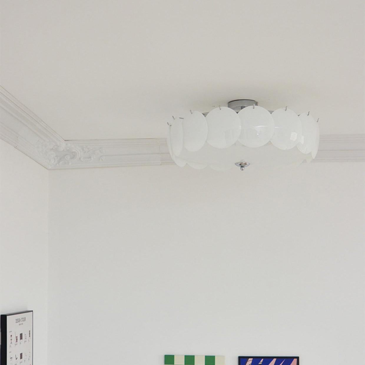 Valentina Lampada da Soffitto a Forma di Petalo con Conchiglie