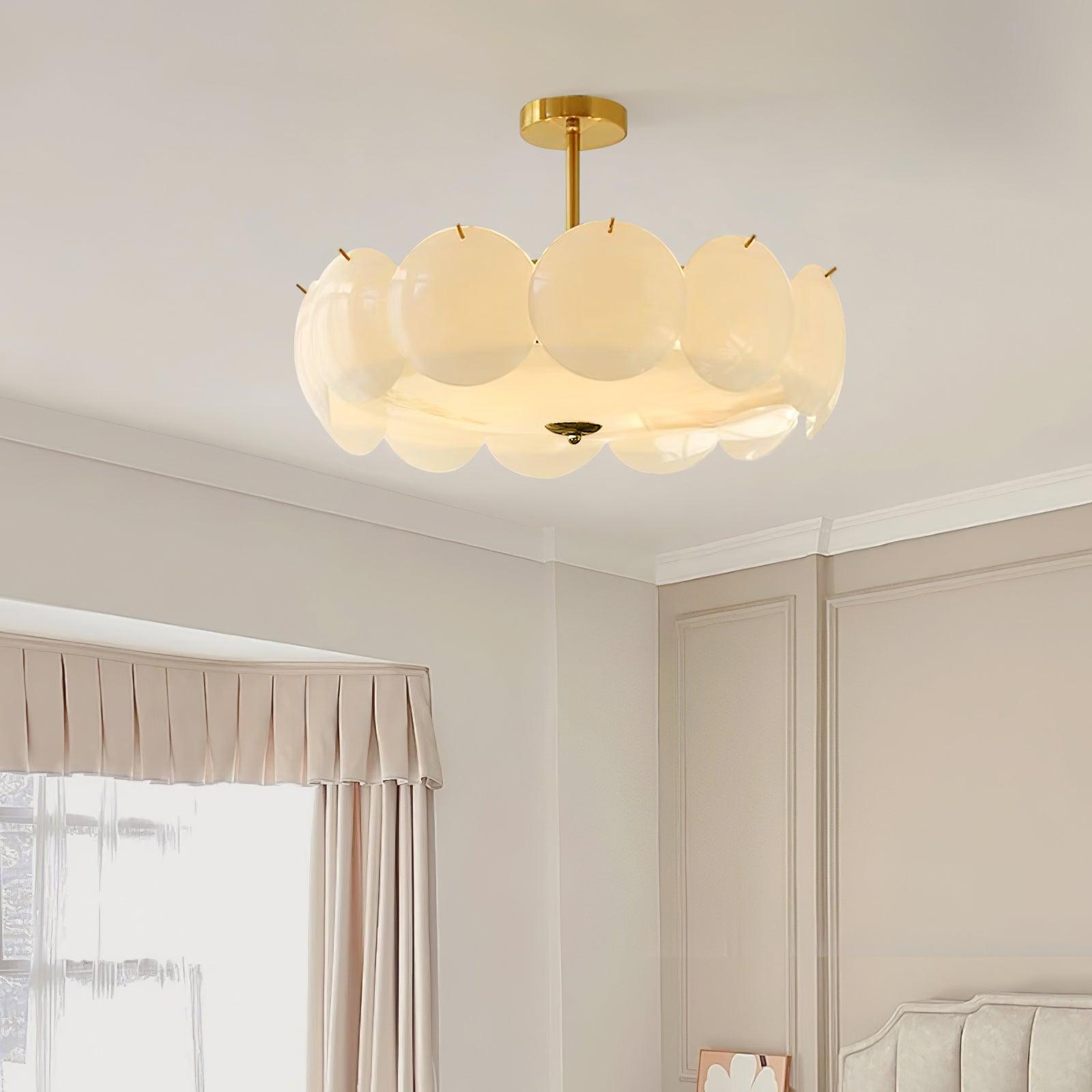 Valentina Lampada da Soffitto a Forma di Petalo con Conchiglie
