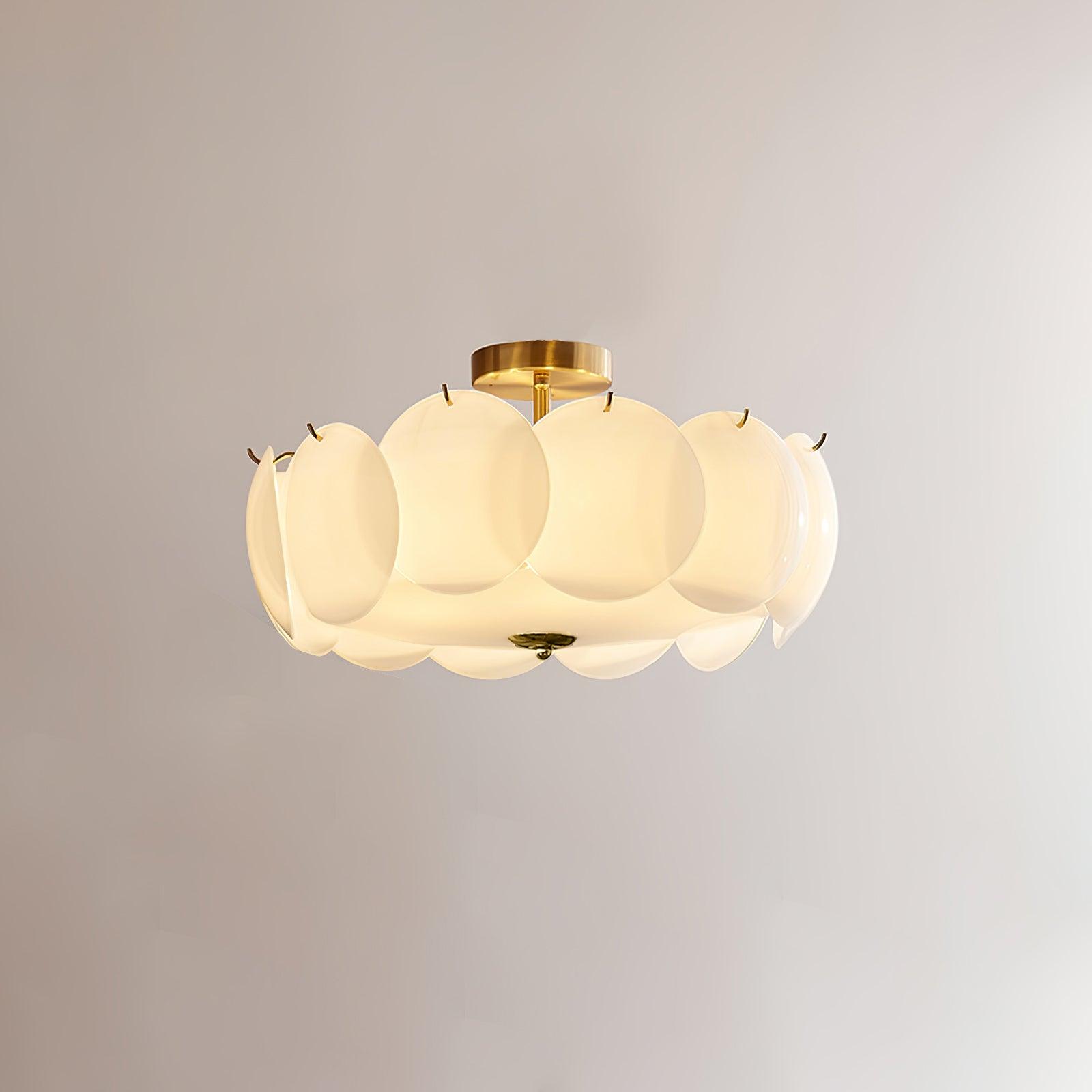 Valentina Lampada da Soffitto a Forma di Petalo con Conchiglie