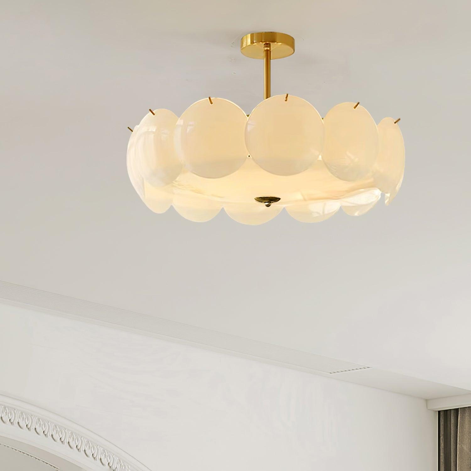 Valentina Lampada da Soffitto a Forma di Petalo con Conchiglie