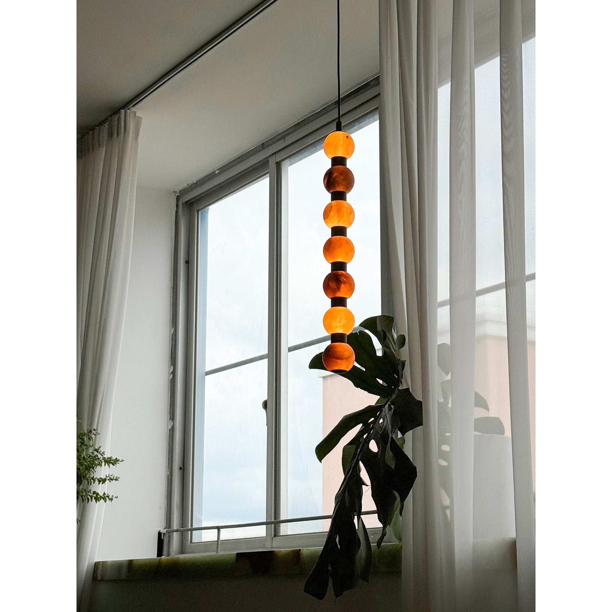 Ulshae Modern Minimalist Art Marble Pendant Lamp - Lamp Copper