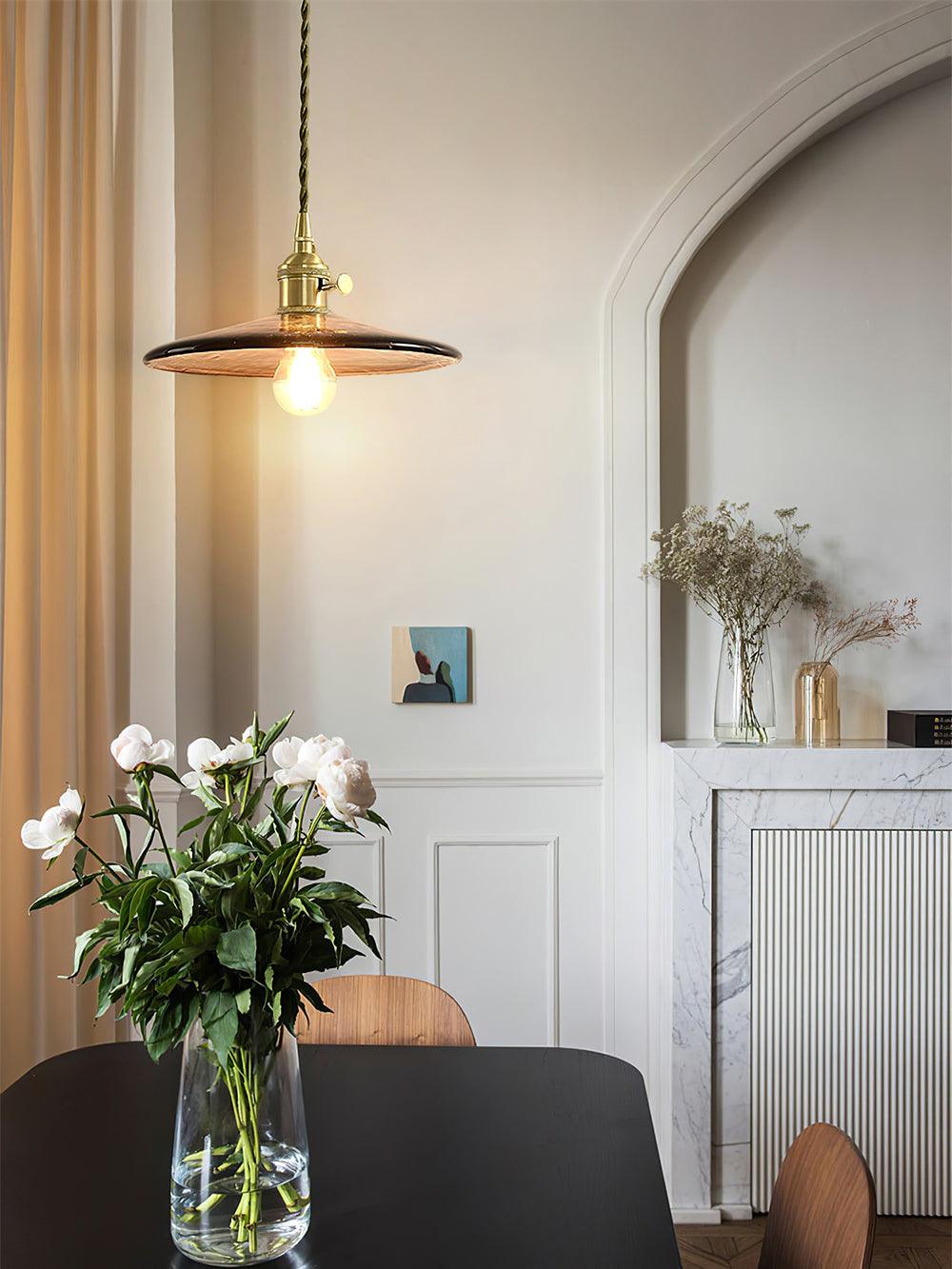 Sage Vintage Glass Pendant Light - Blowlighting