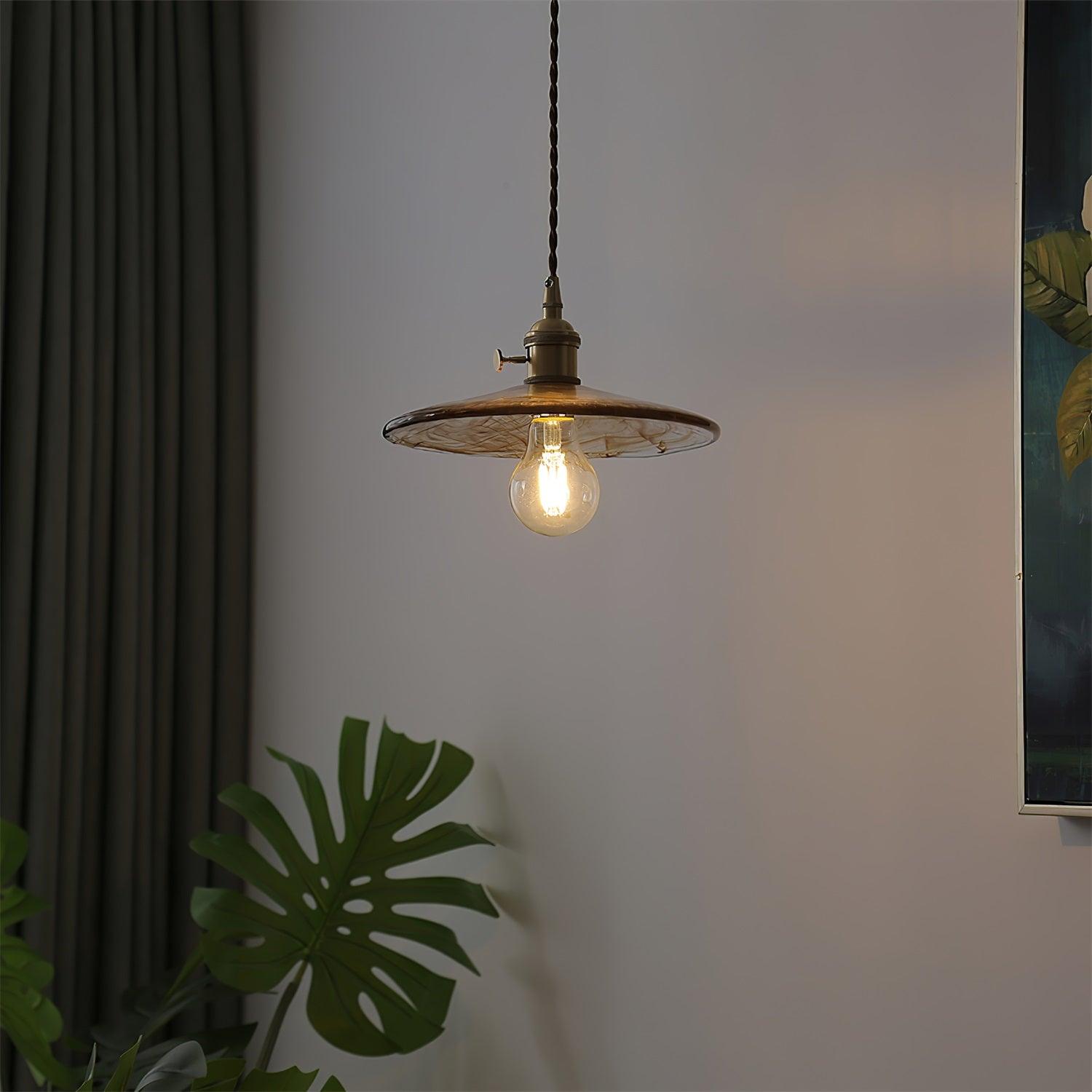 Sage Vintage Glass Pendant Light - Blowlighting