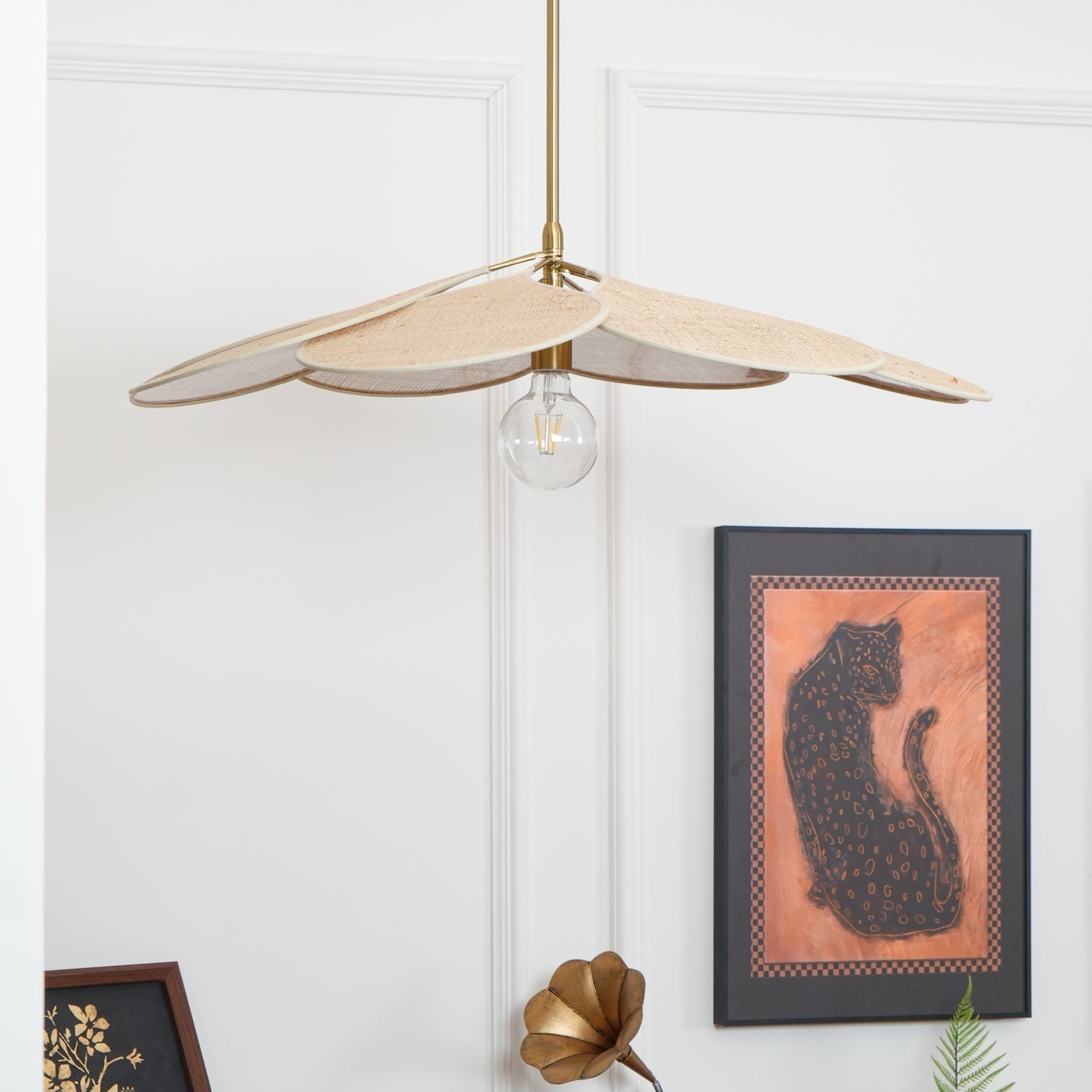 Petals Bloom Rattan Pendant Lamp - Blowlighting