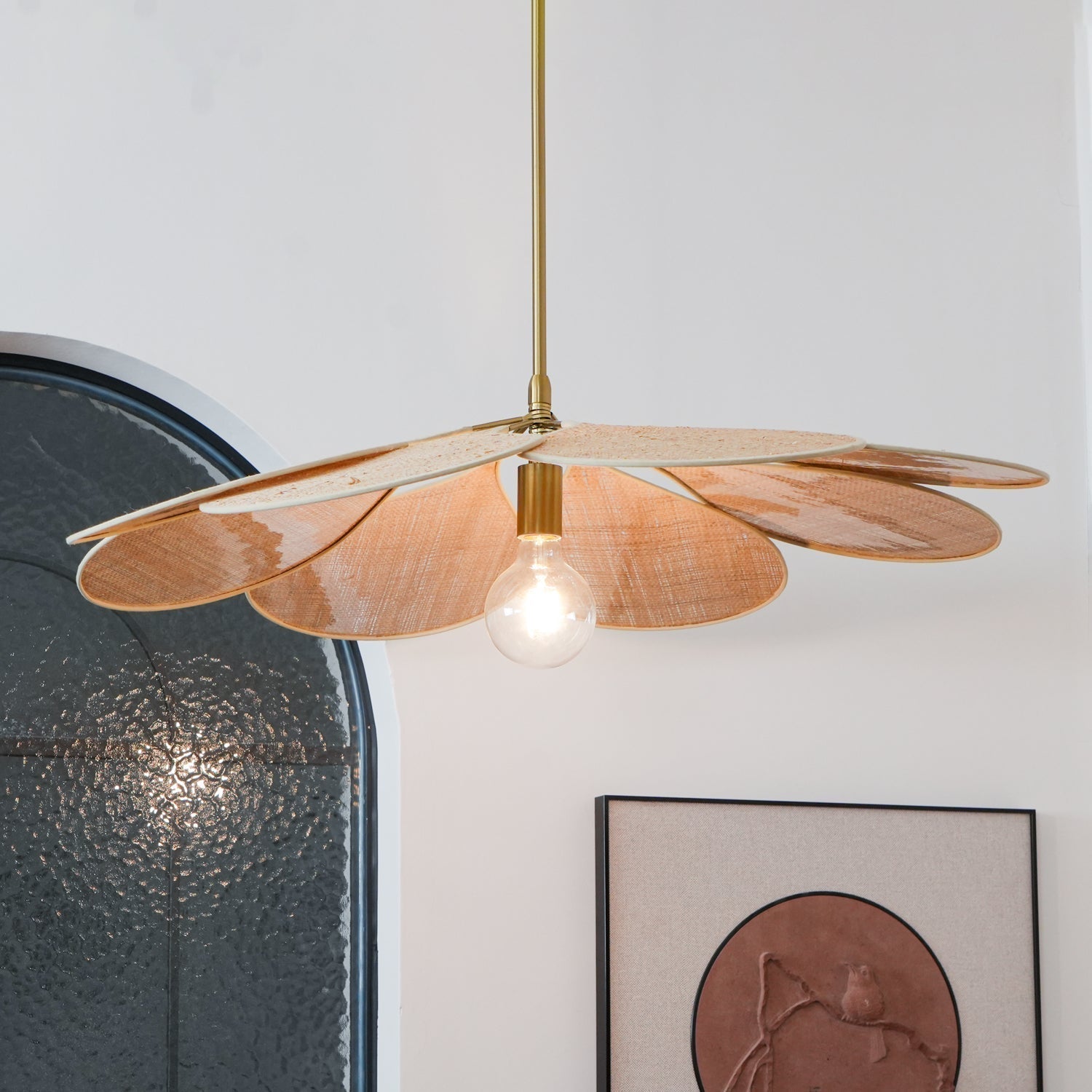Petals Bloom Rattan Pendant Lamp - Blowlighting