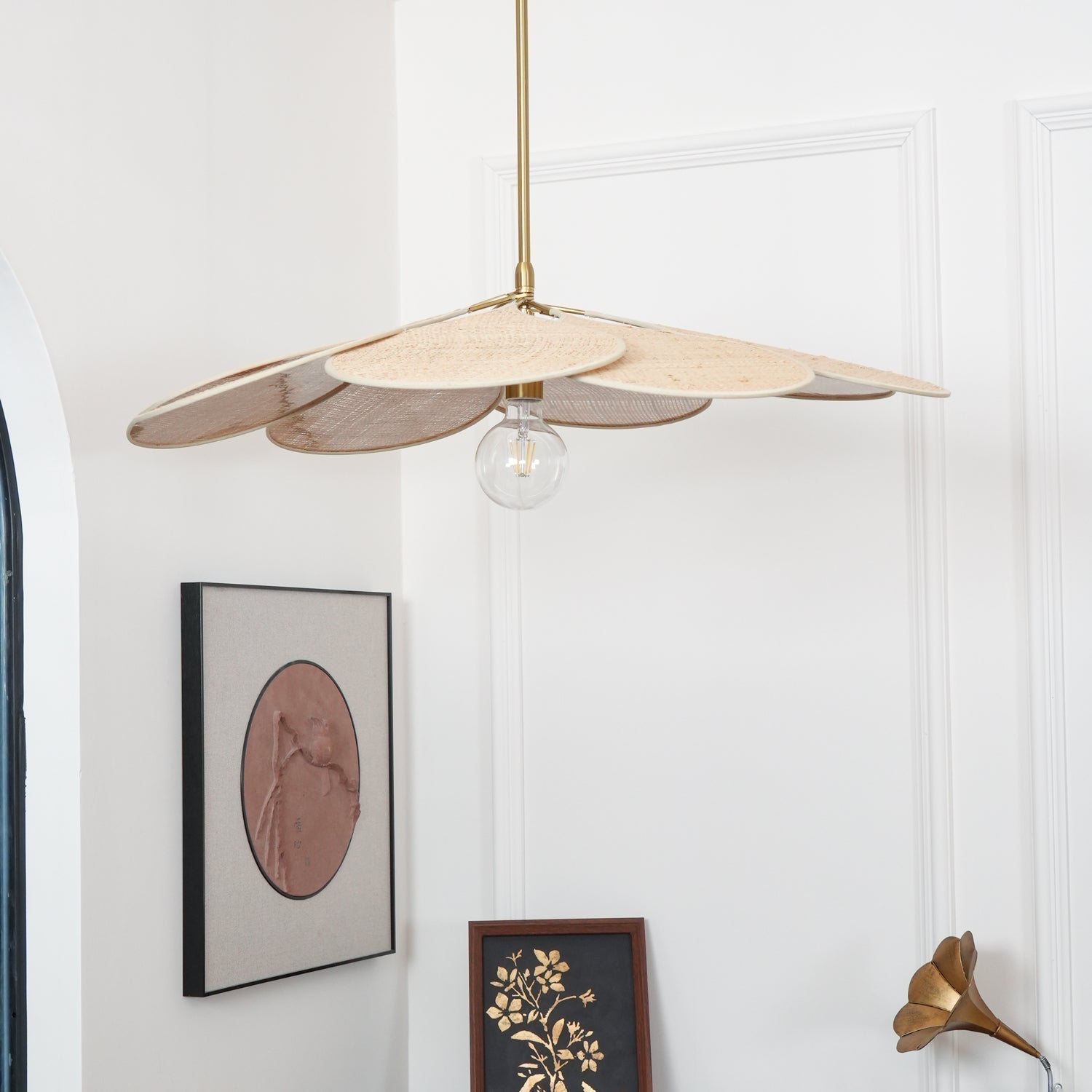 Petals Bloom Rattan Pendant Lamp - Blowlighting