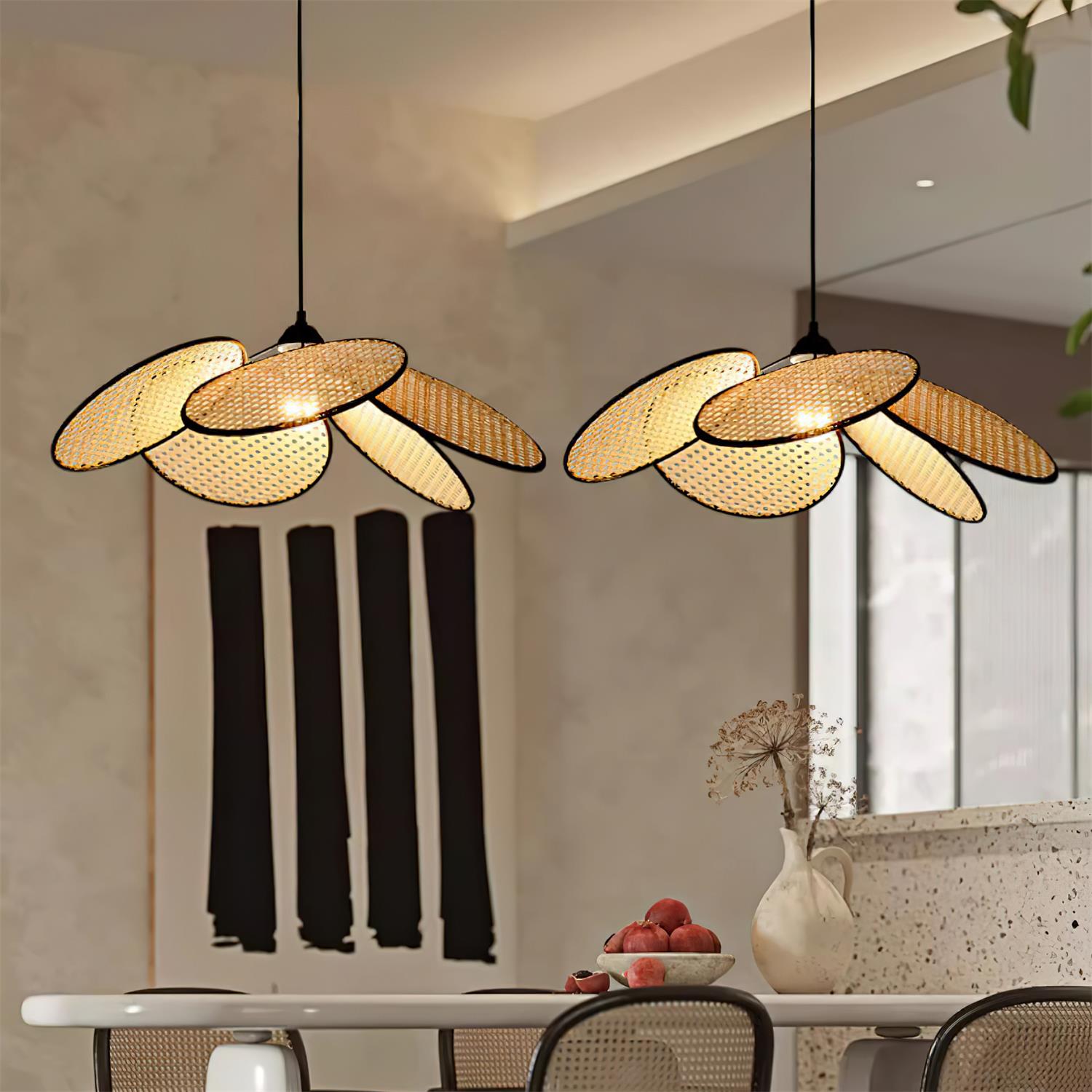 Petals Rattan Pendant Lamp - Blowlighting