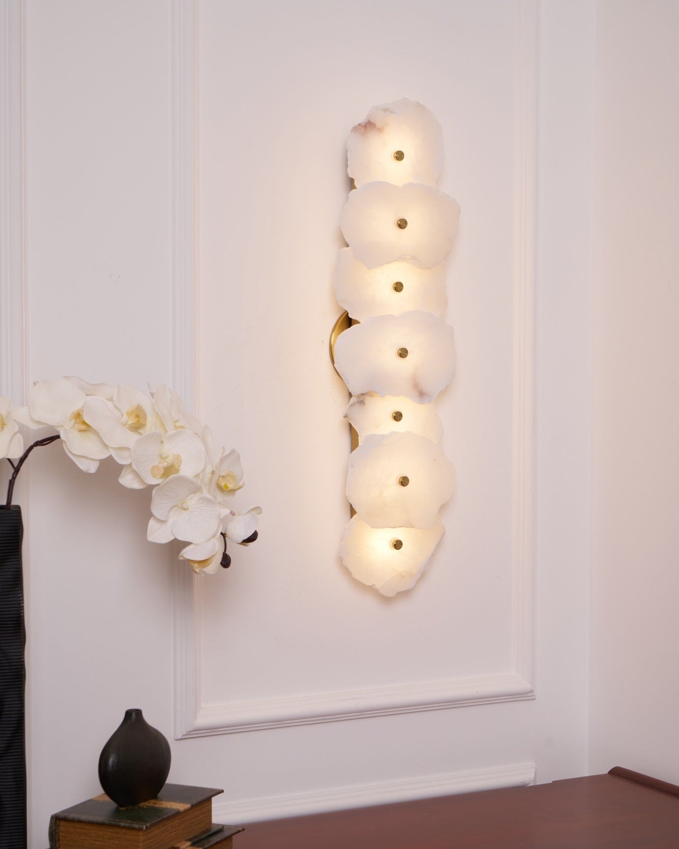 Alaeila Floral Cluster Alabaster Wall Light - Blowlighting