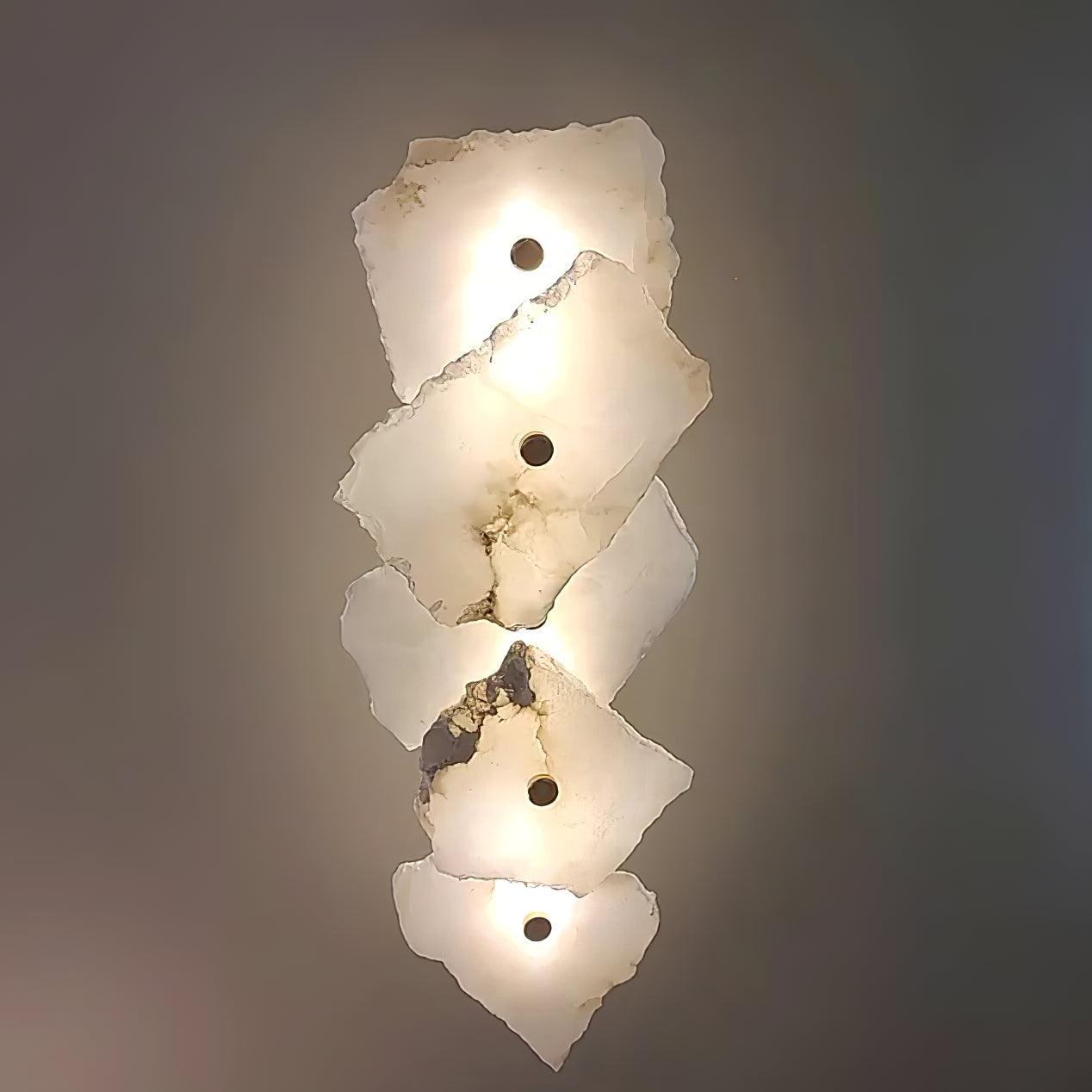 Ritta Lampada da Parete a Fiore in Alabastro