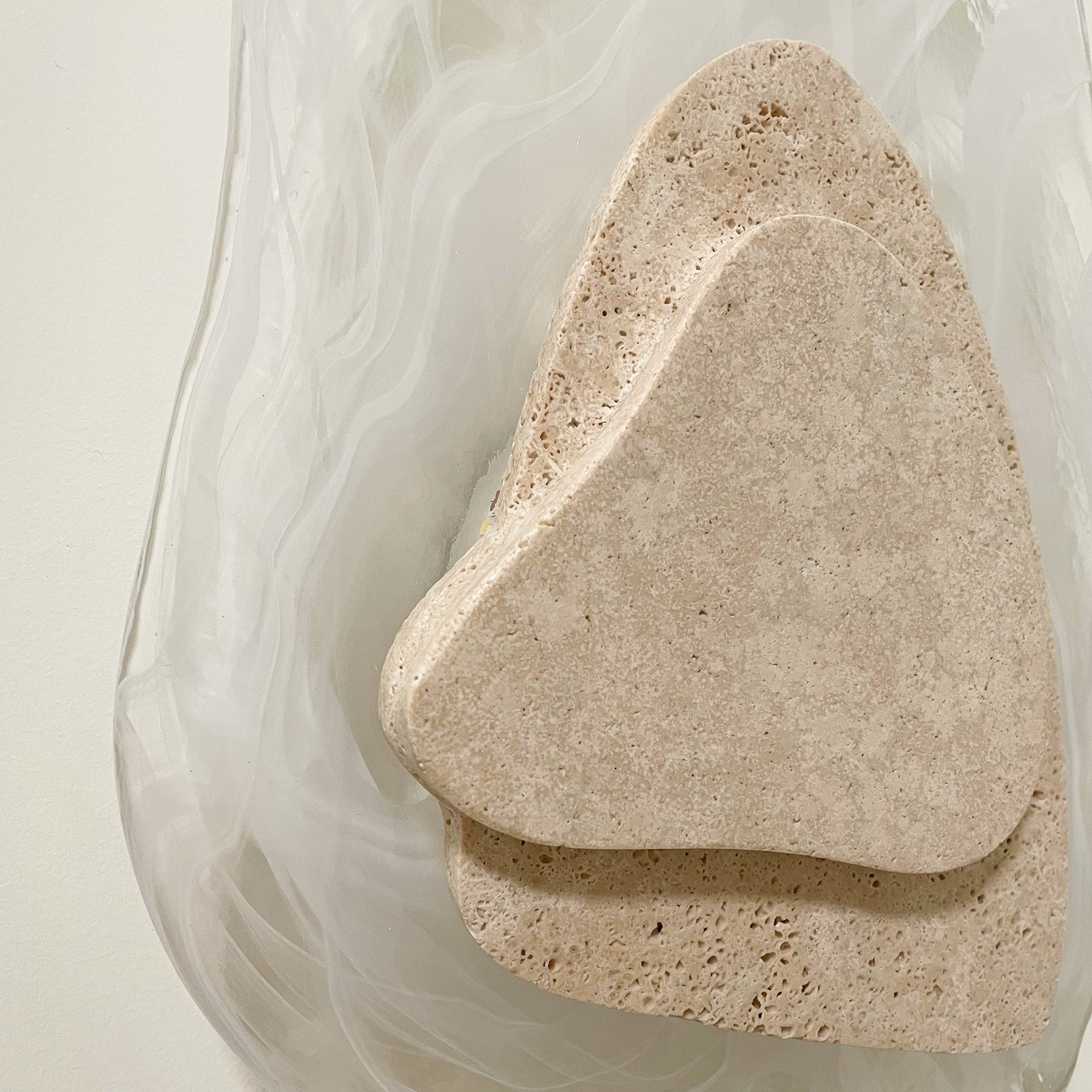 Zenorarae Individual Creativity Glass Travertine Wall Lamp - Lamp Copper