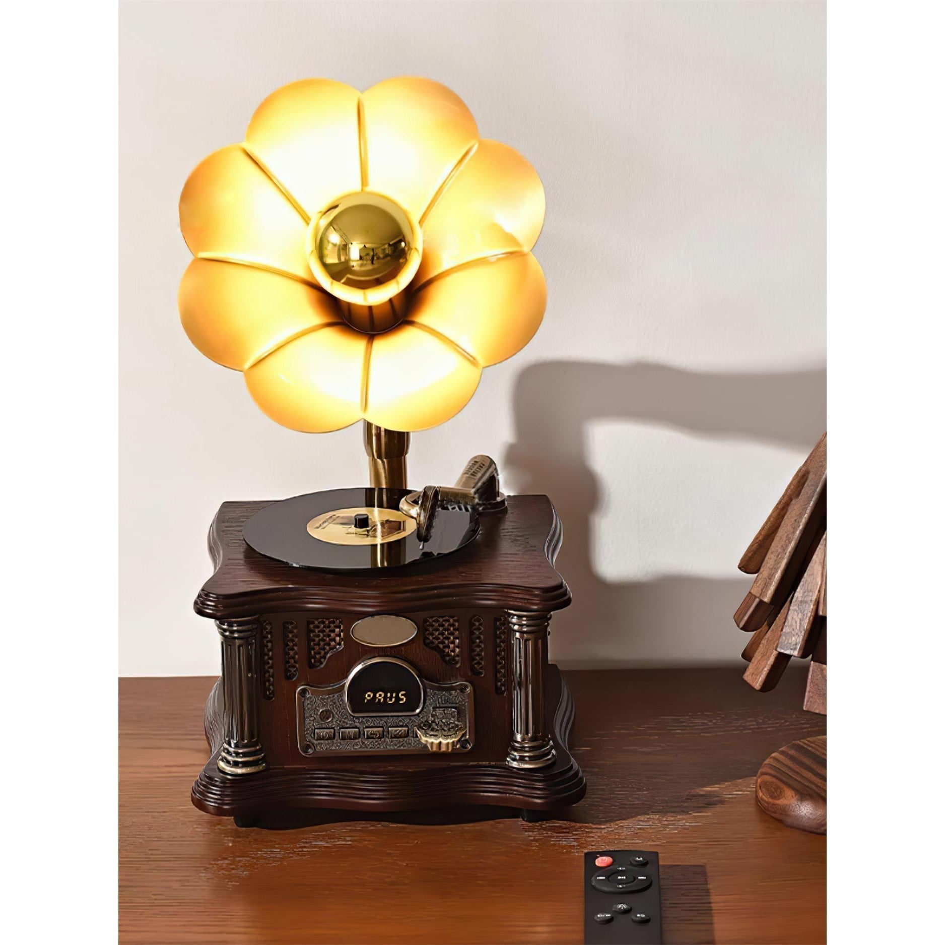 Phonograph Table Lamp - Lamp Copper