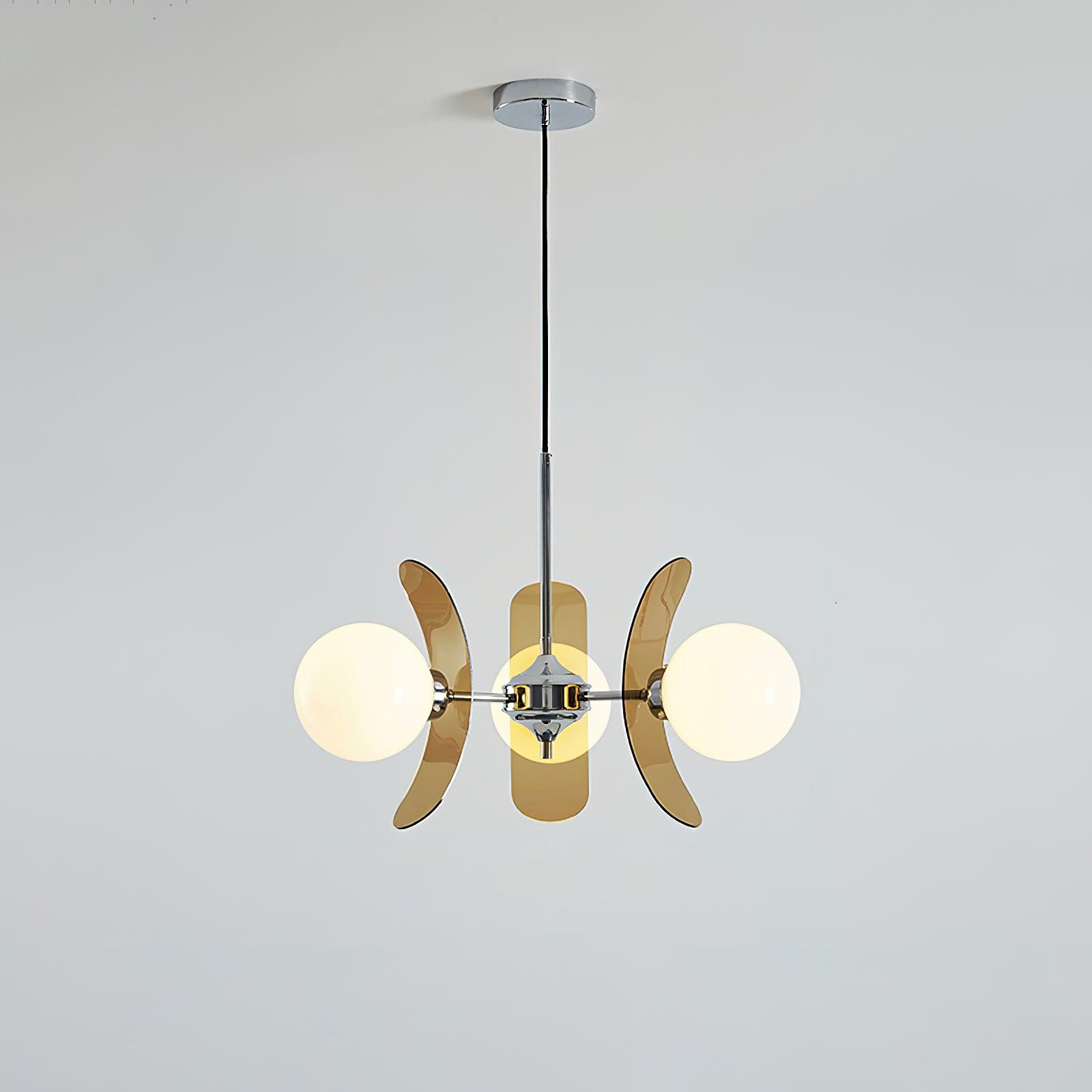 Aria Lampadario Marrone e Arancione