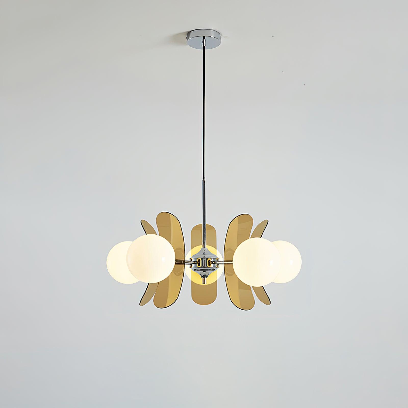 Aria Lampadario Marrone e Arancione