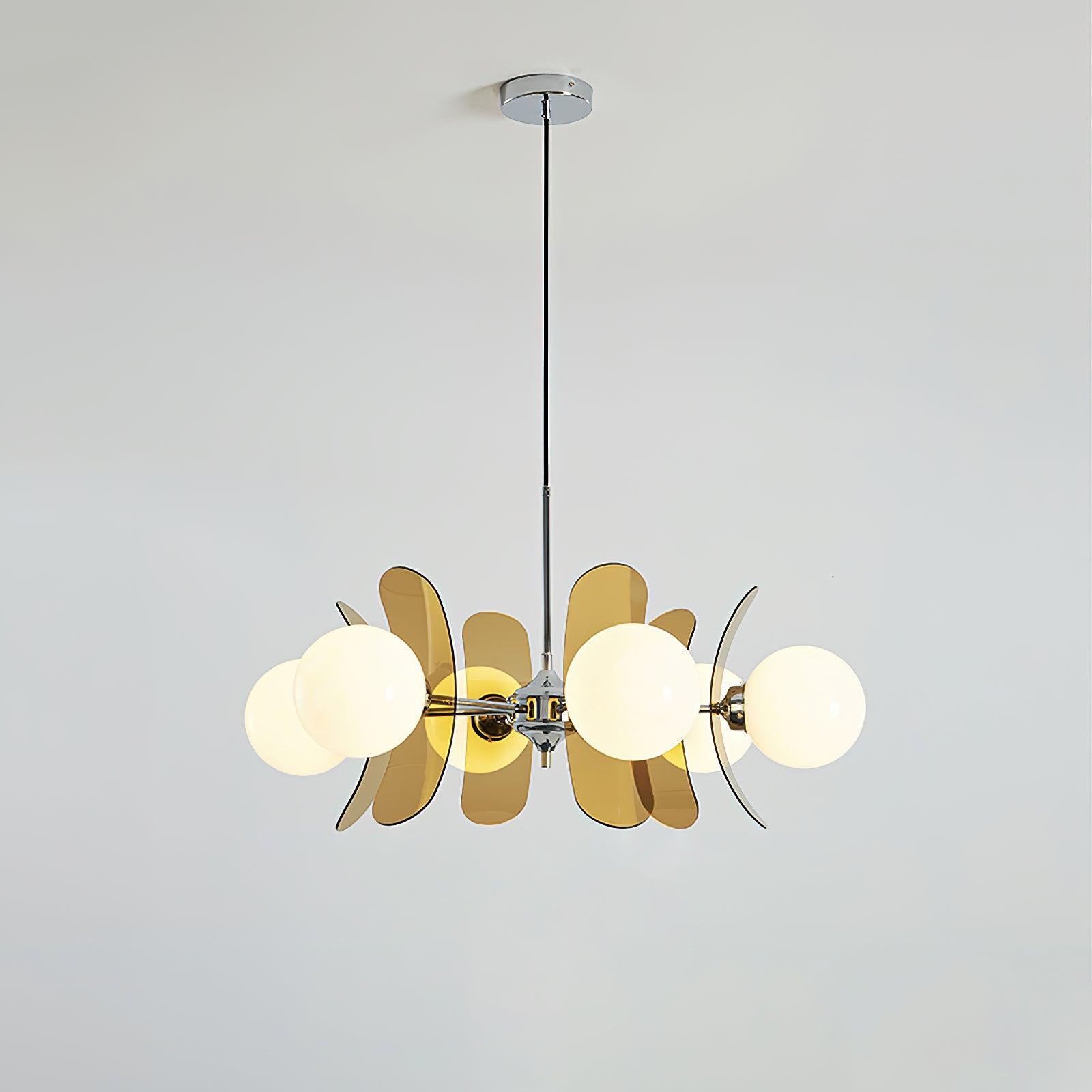 Aria Lampadario Marrone e Arancione