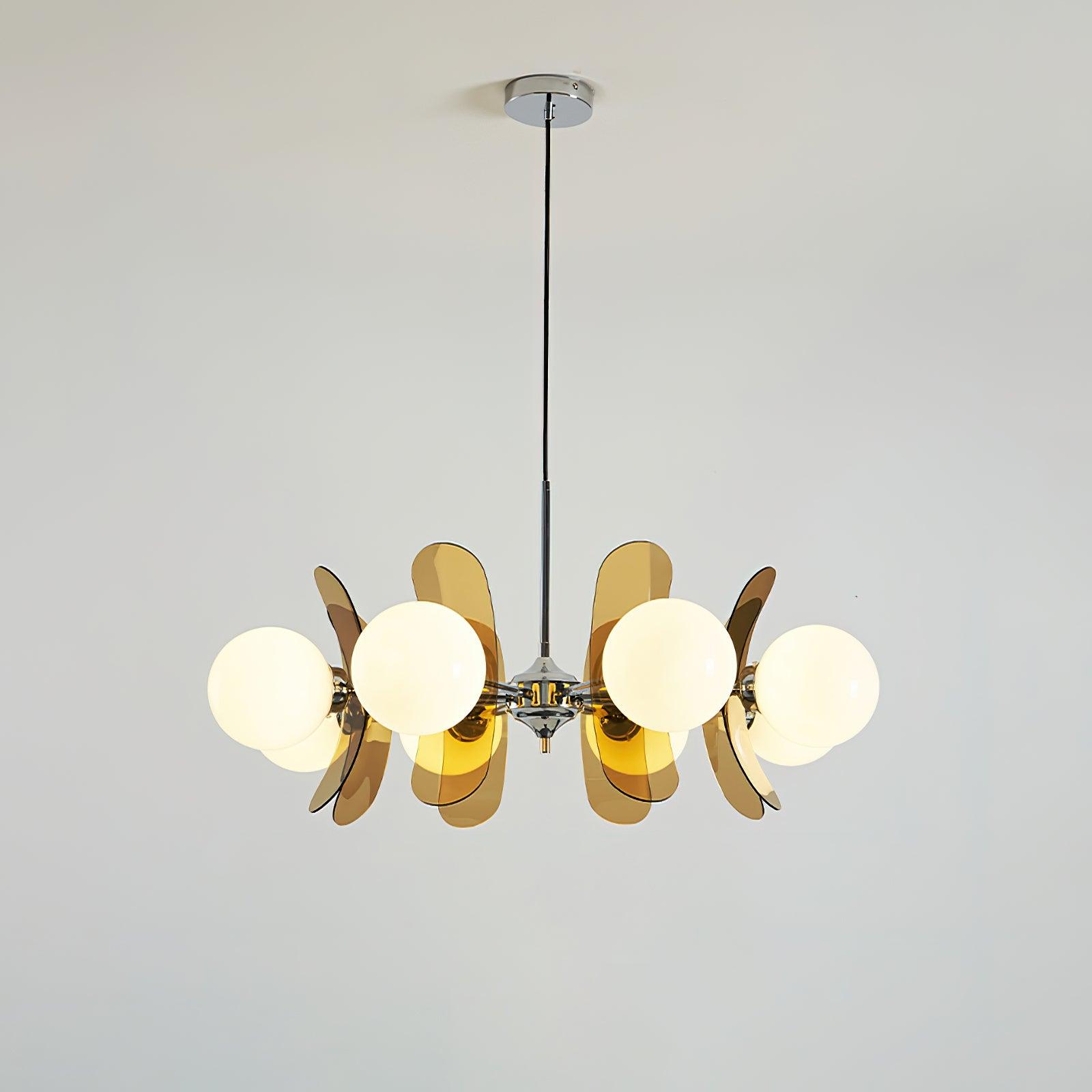 Aria Lampadario Marrone e Arancione