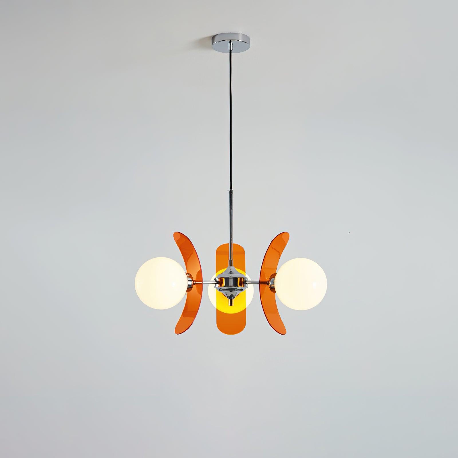 Aria Lampadario Marrone e Arancione