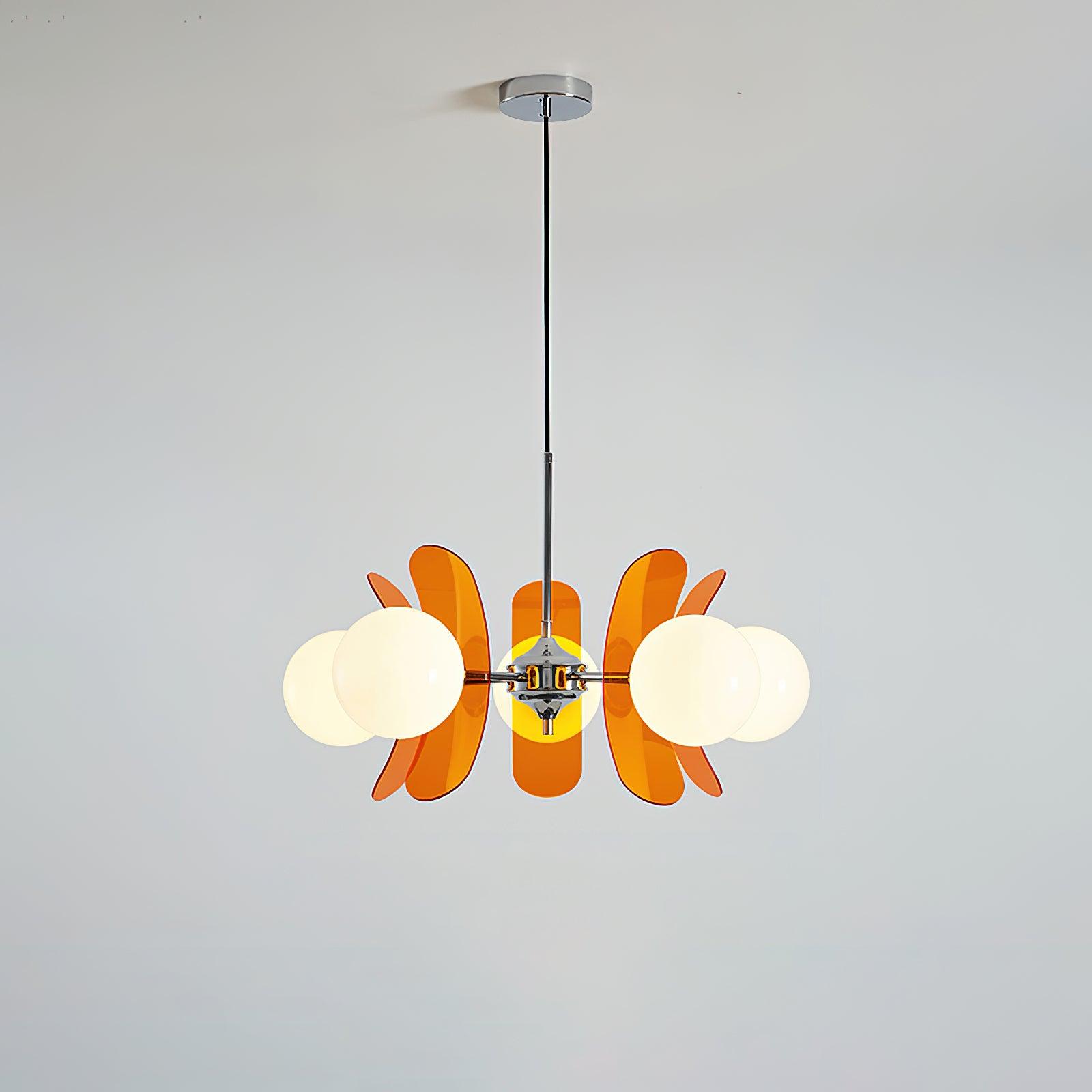 Aria Lampadario Marrone e Arancione