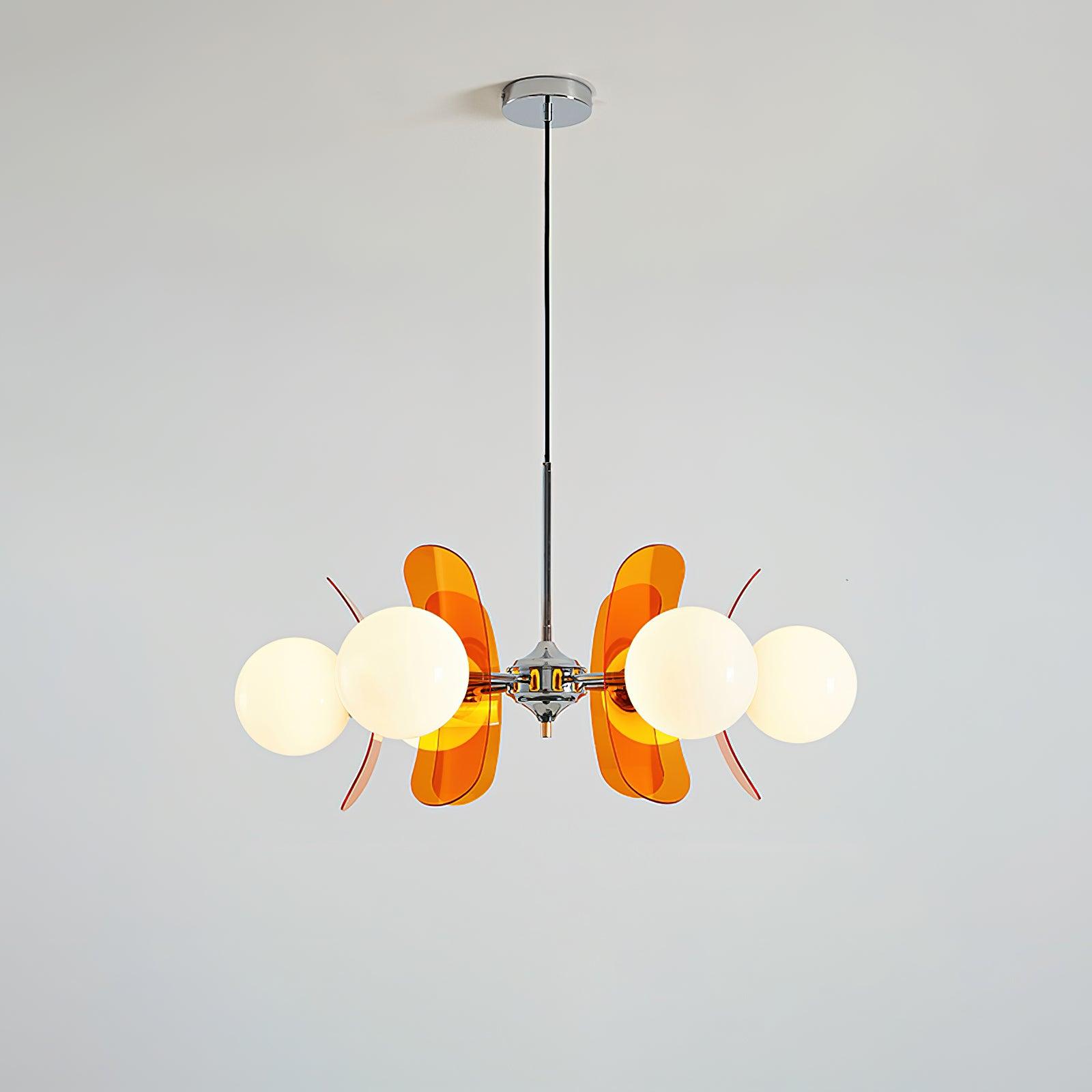 Aria Lampadario Marrone e Arancione