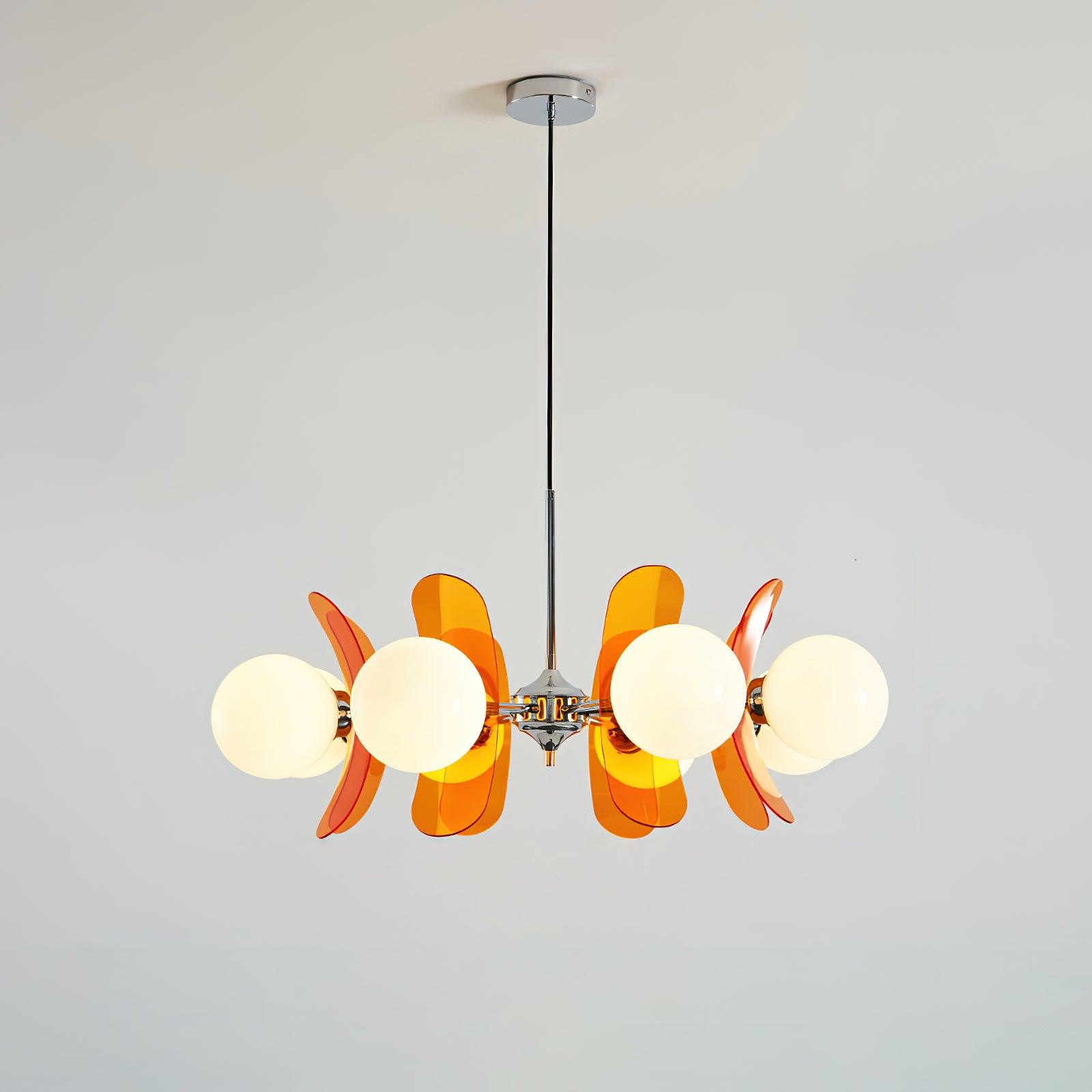 Aria Lampadario Marrone e Arancione