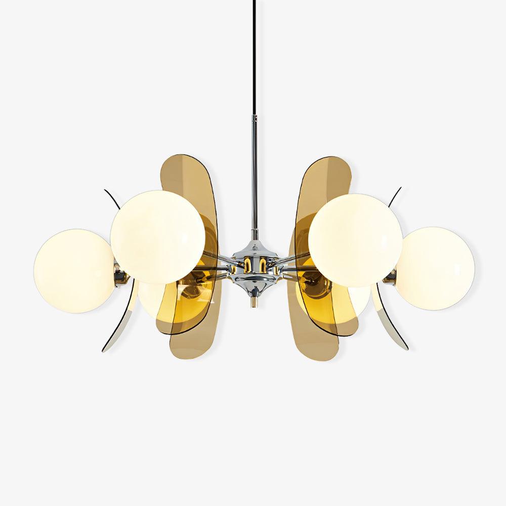 Aria Lampadario Marrone e Arancione