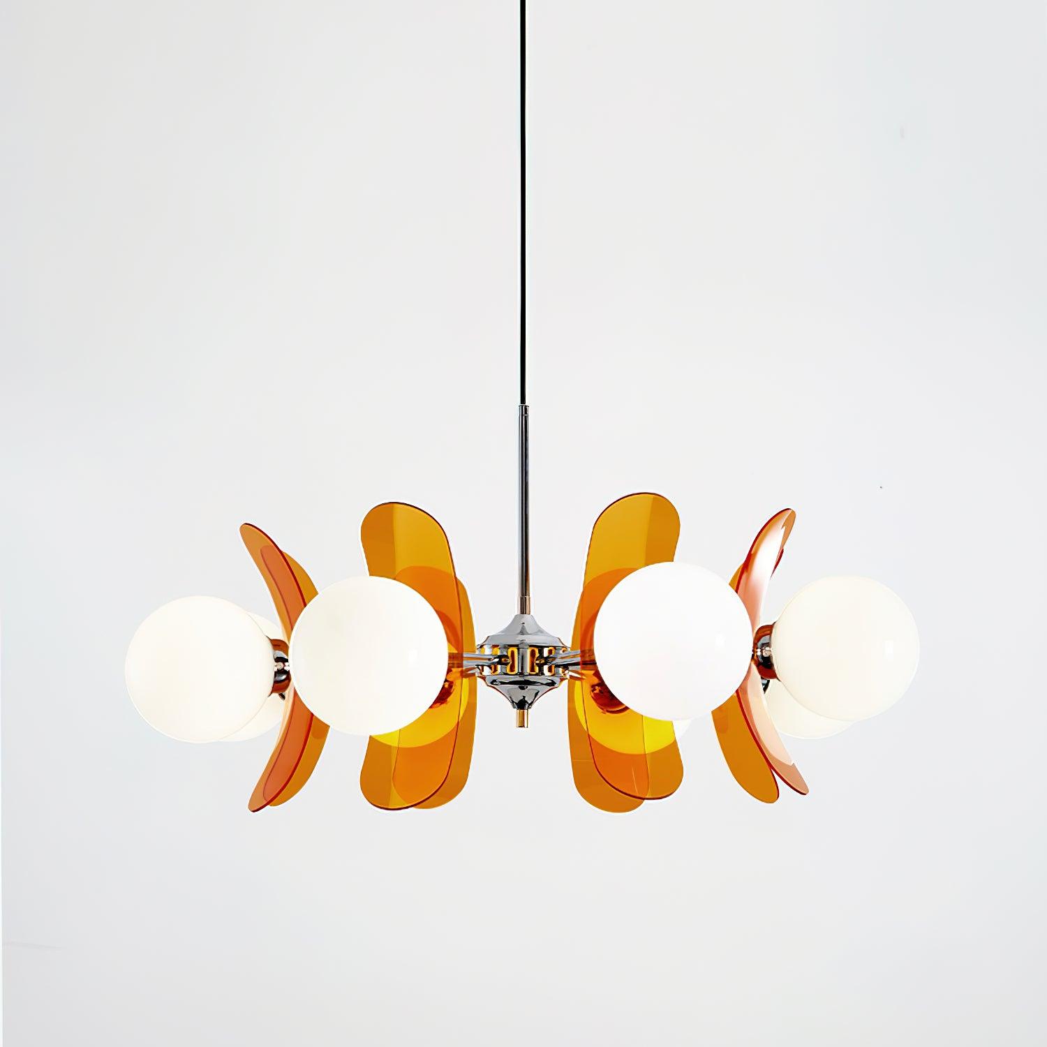Aria Lampadario Marrone e Arancione