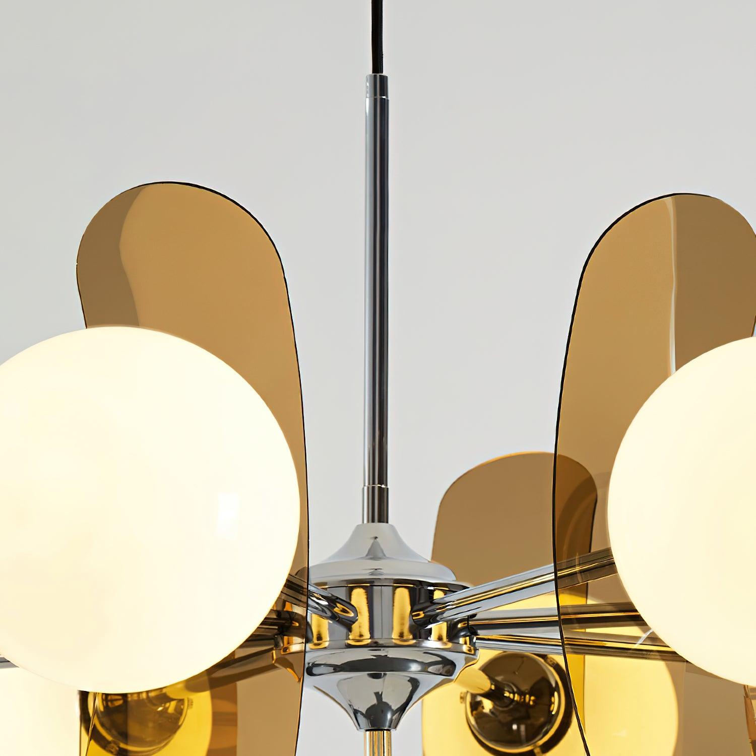 Aria Lampadario Marrone e Arancione