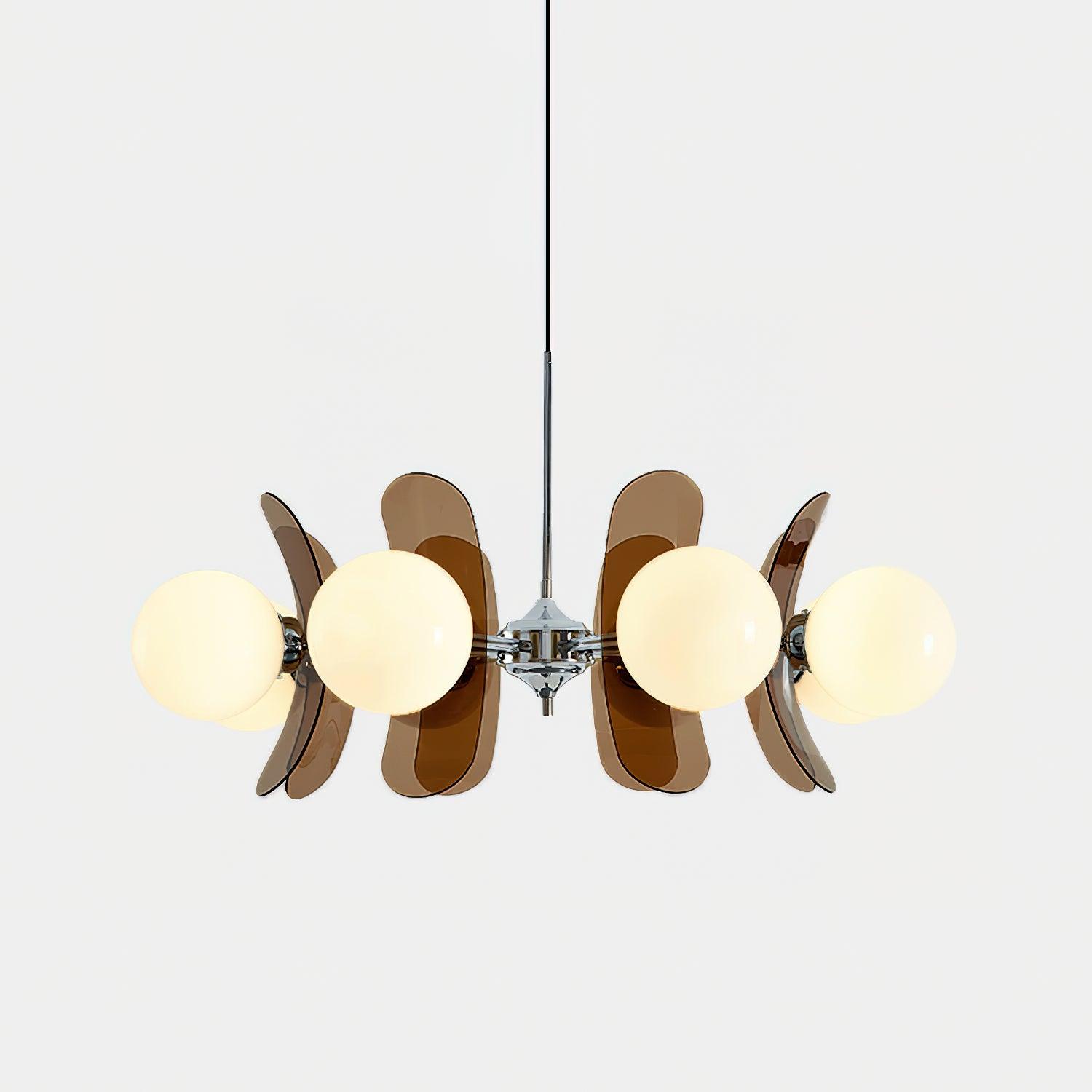 Aria Lampadario Marrone e Arancione