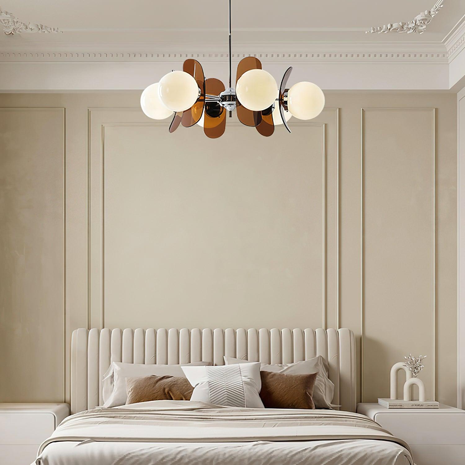 Aria Lampadario Marrone e Arancione