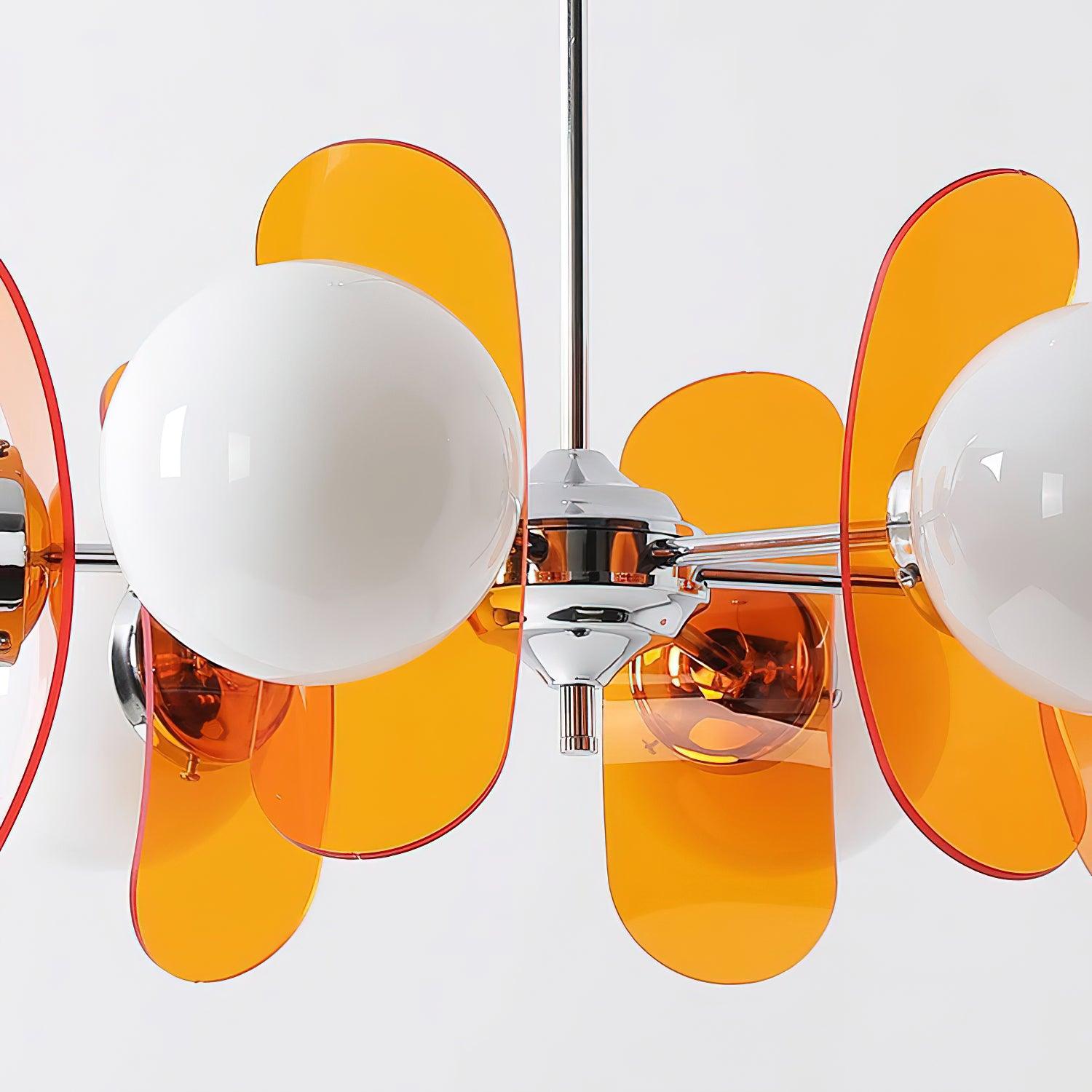 Aria Lampadario Marrone e Arancione