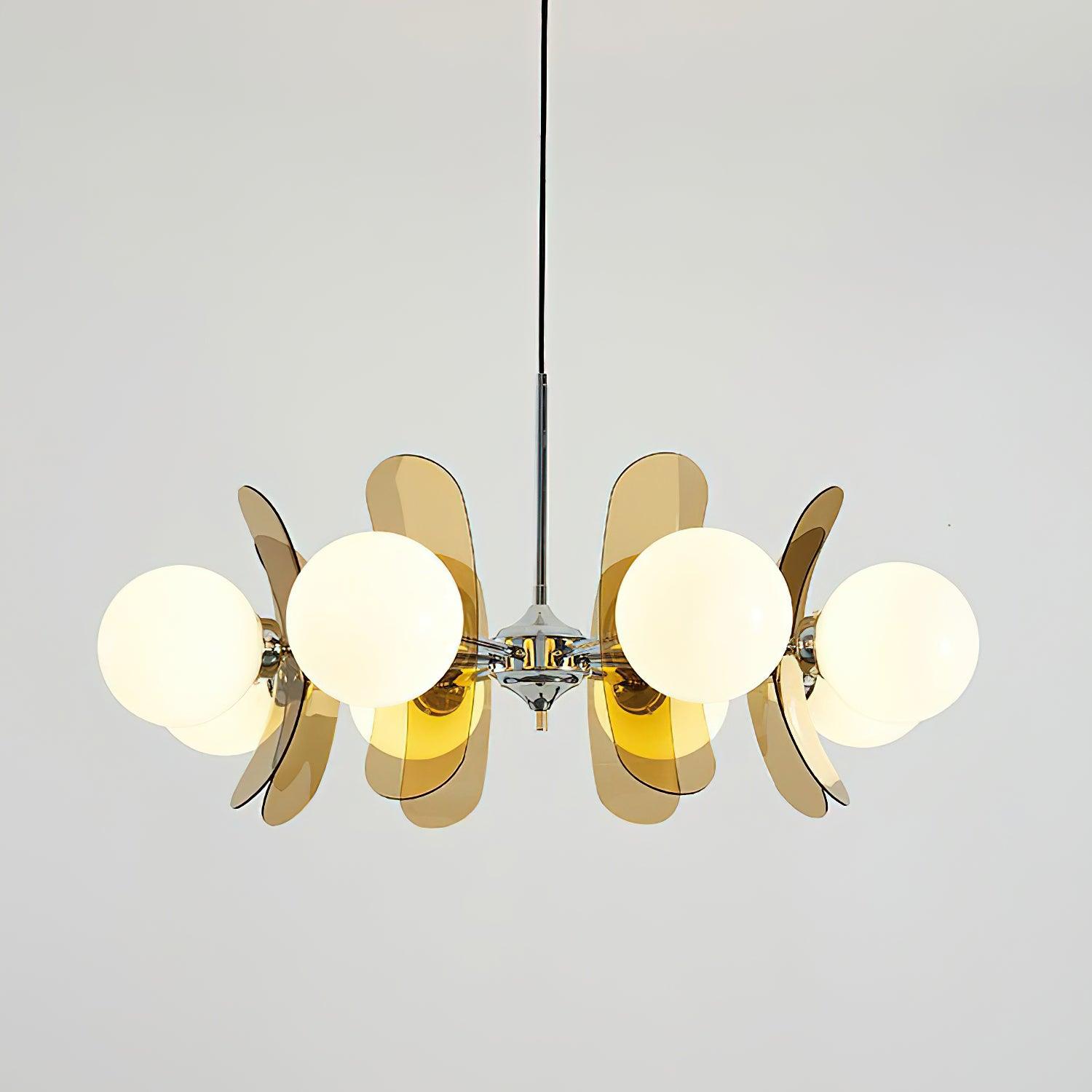 Aria Lampadario Marrone e Arancione