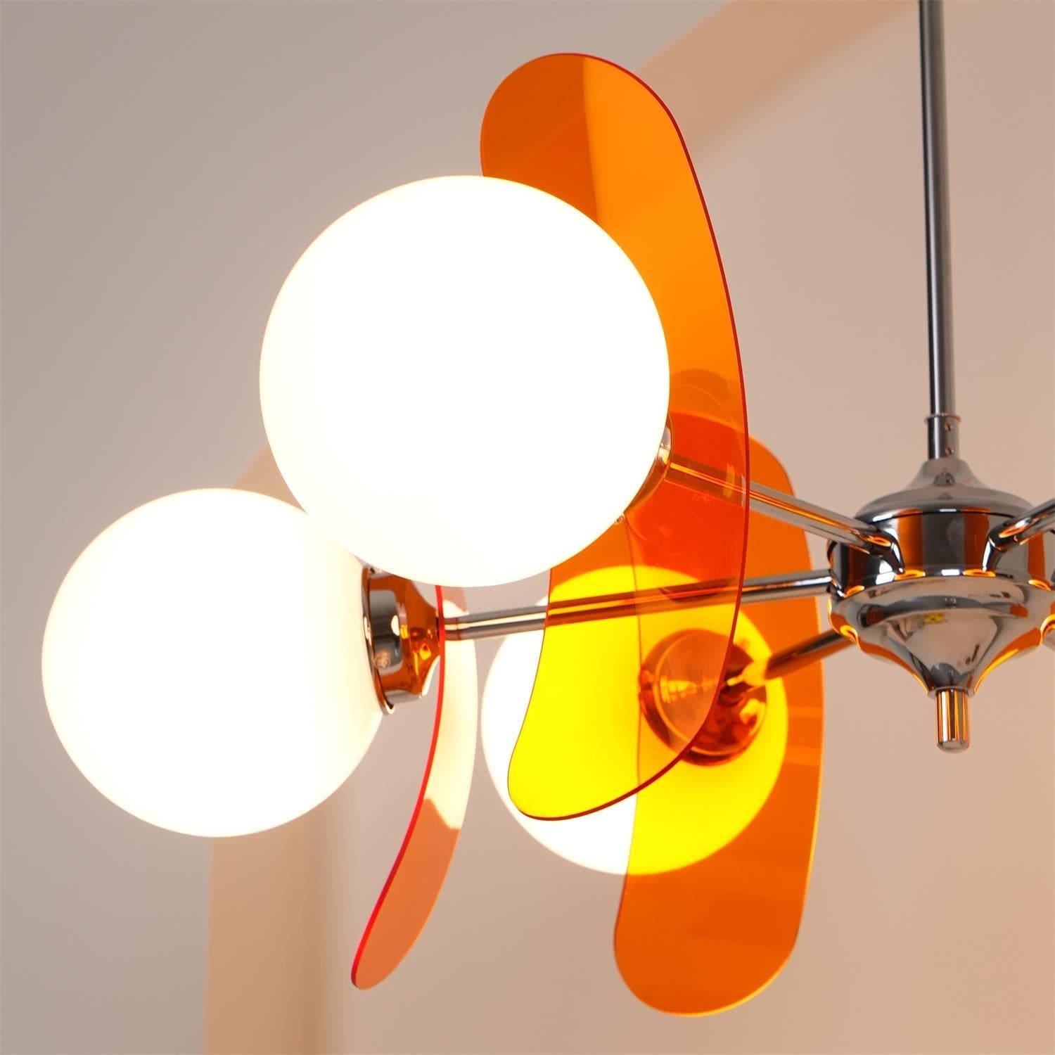 Aria Lampadario Marrone e Arancione