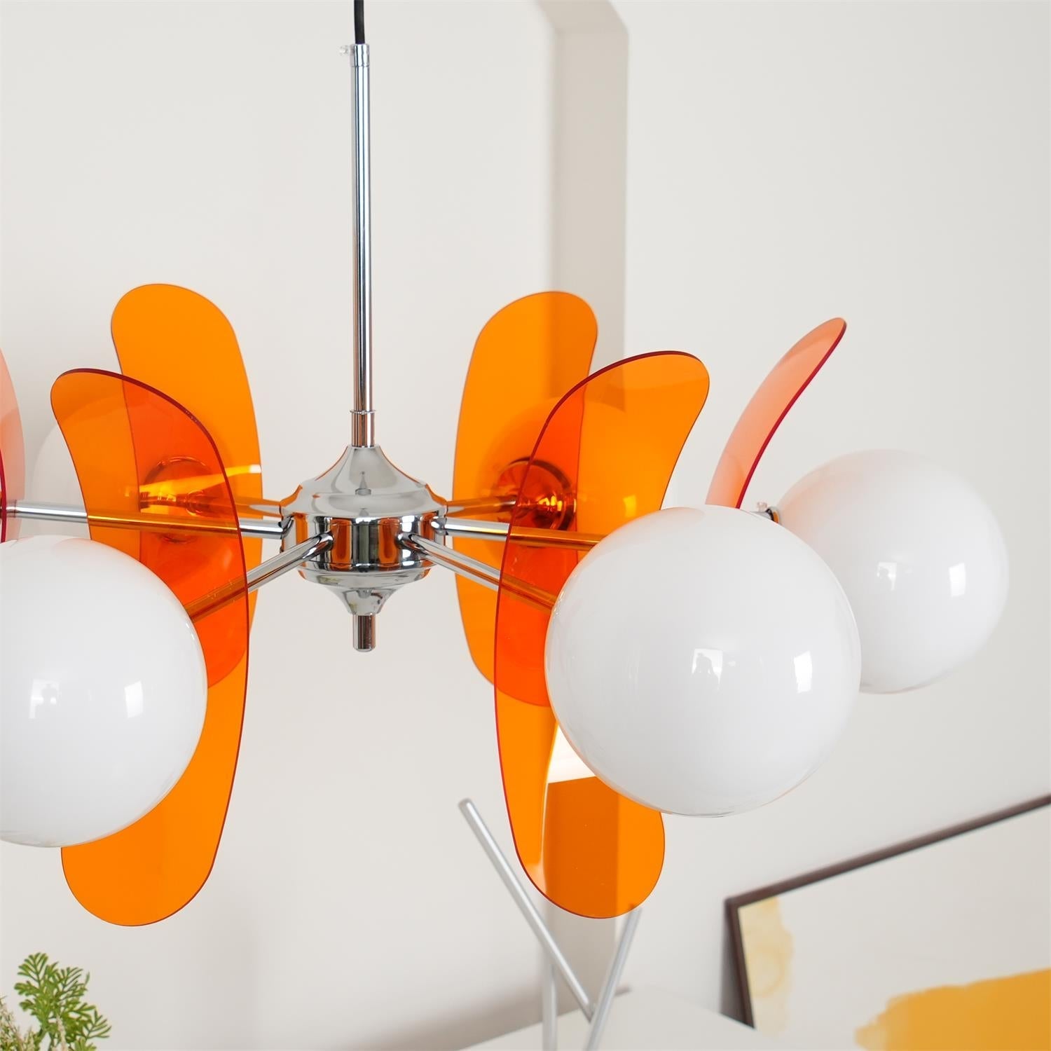 Aria Lampadario Marrone e Arancione