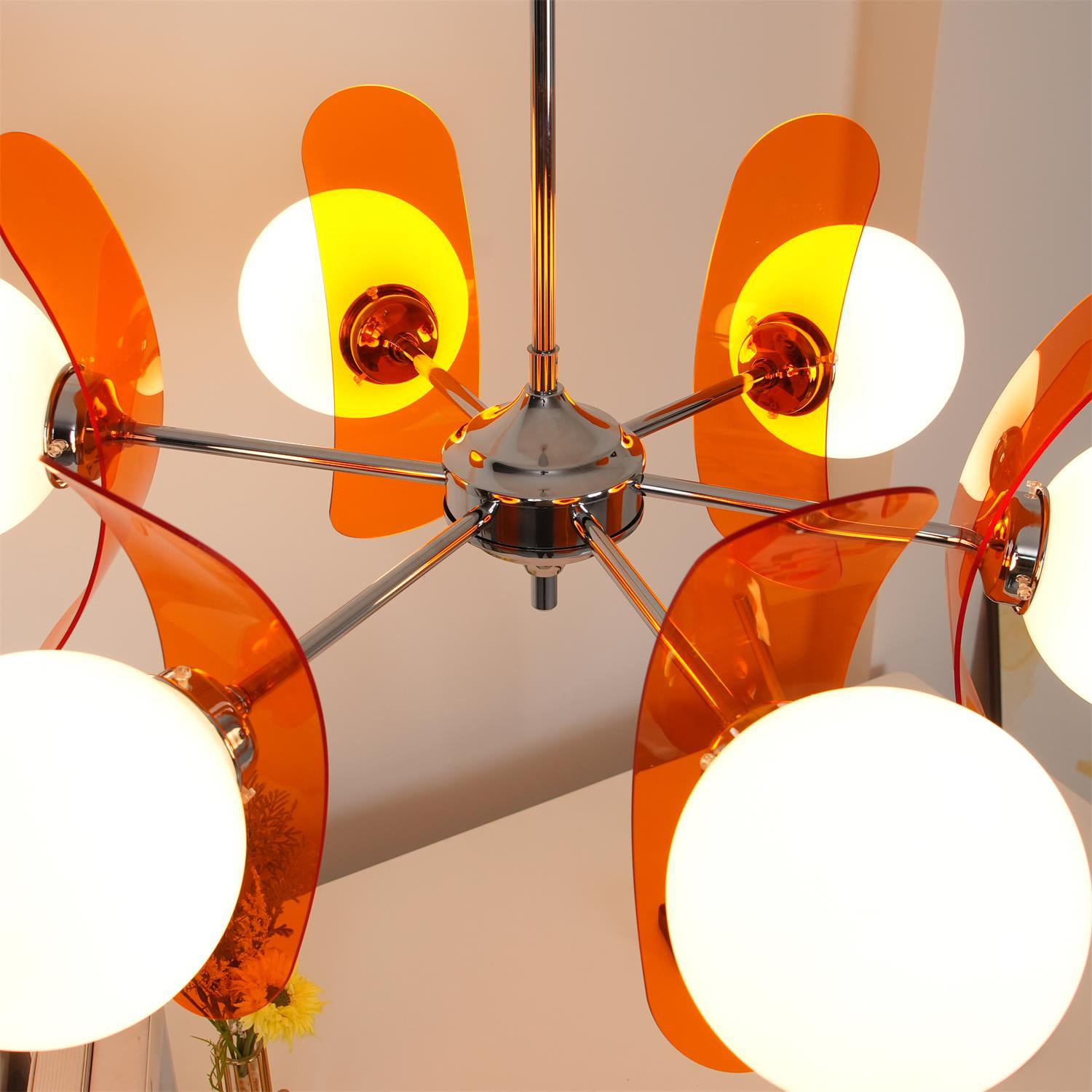 Aria Lampadario Marrone e Arancione