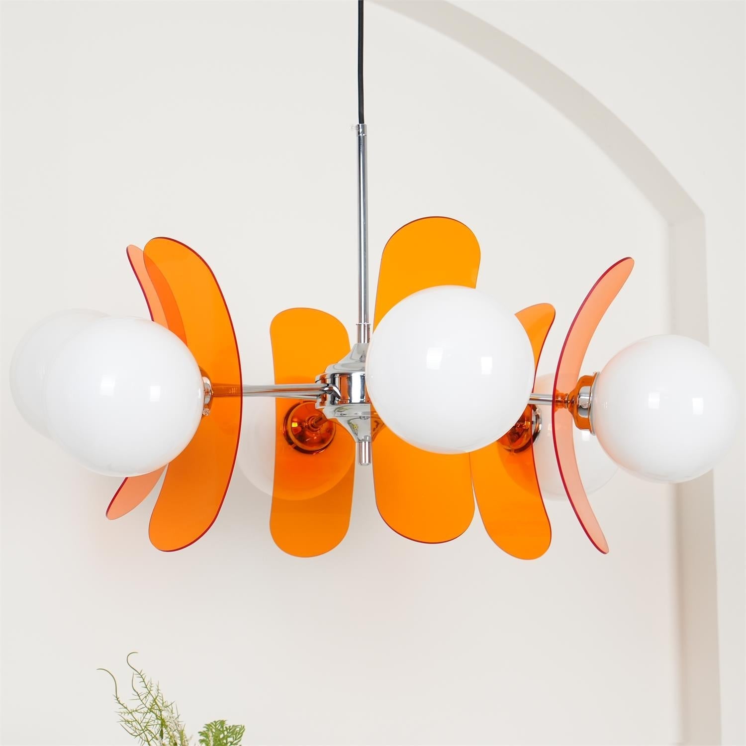 Aria Lampadario Marrone e Arancione