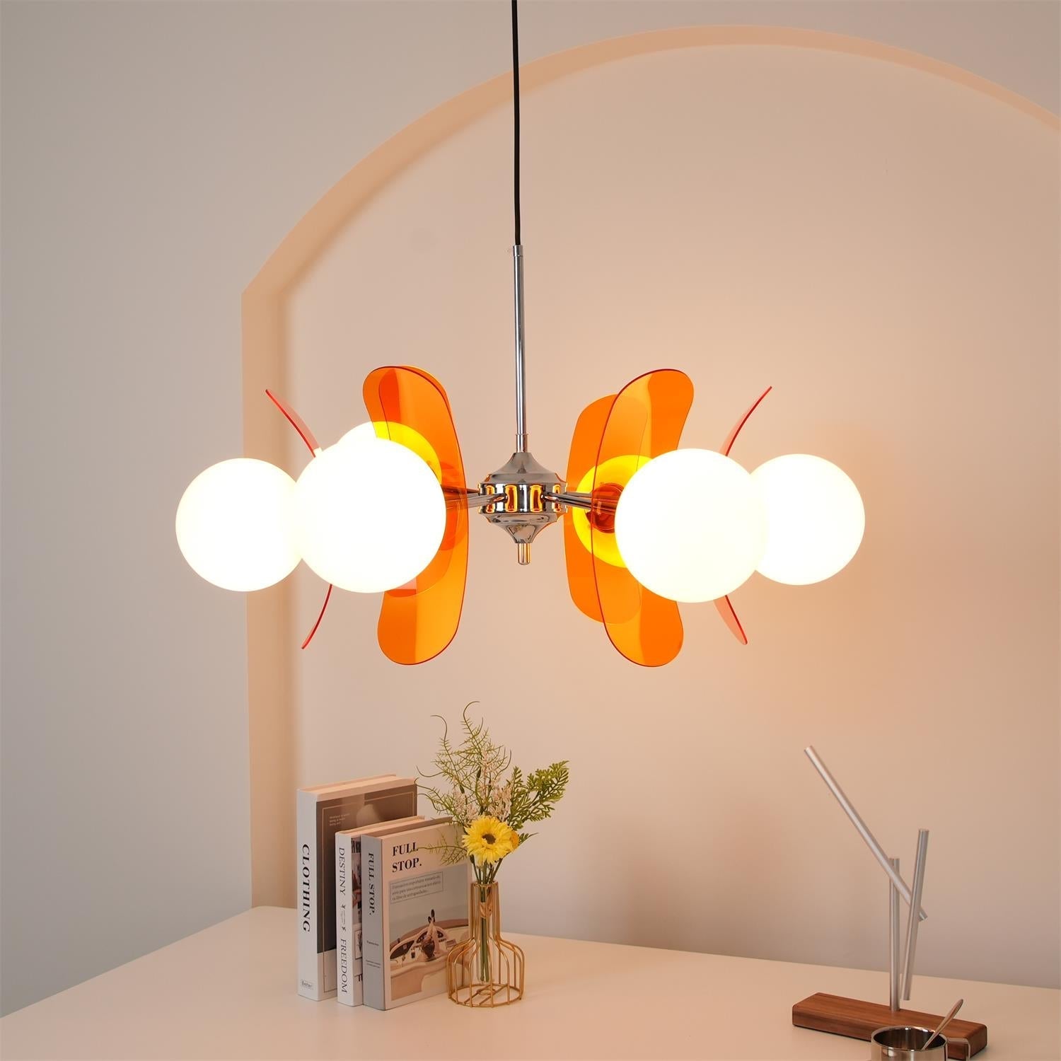 Aria Lampadario Marrone e Arancione