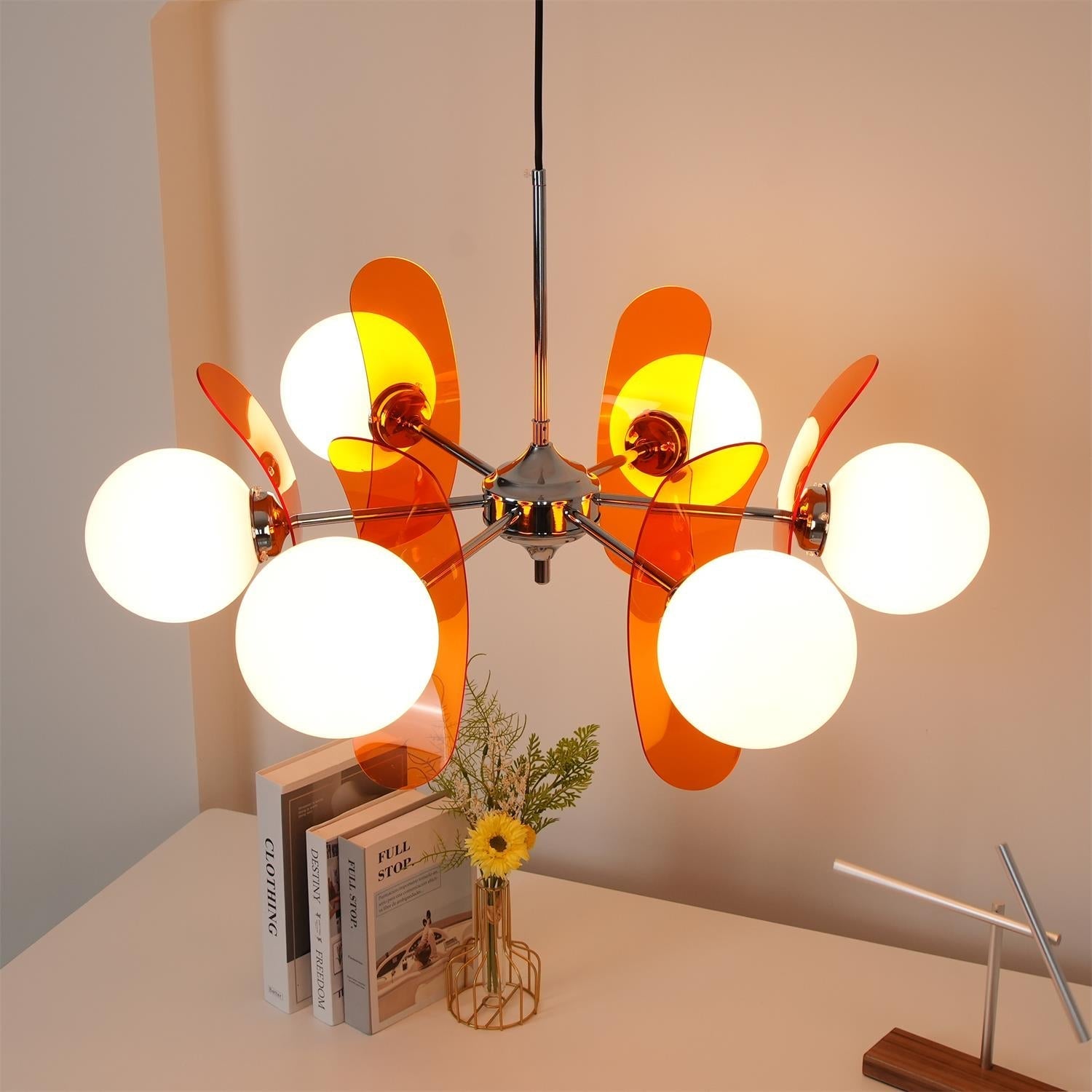 Aria Lampadario Marrone e Arancione