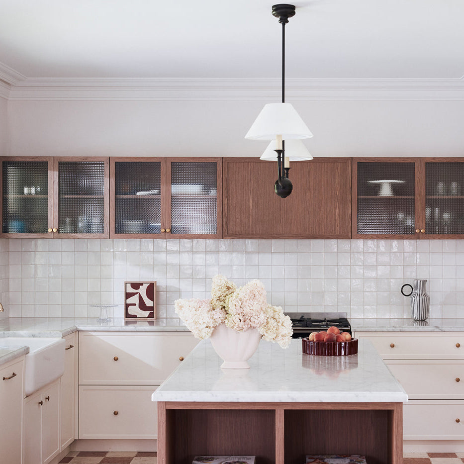 Aera Modern Minimalist Linear Antique Brass Fabric Chandelier - Lamp Copper