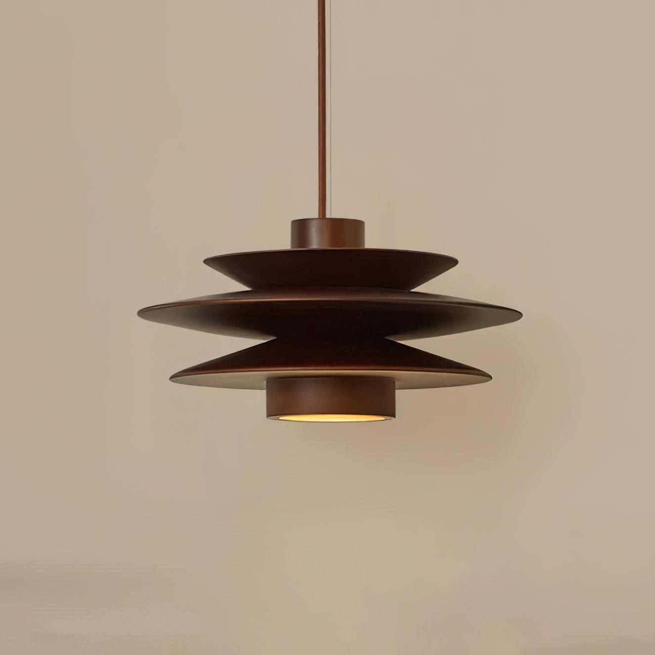 Muto Lampada a Sospensione Mid-Century in Noce