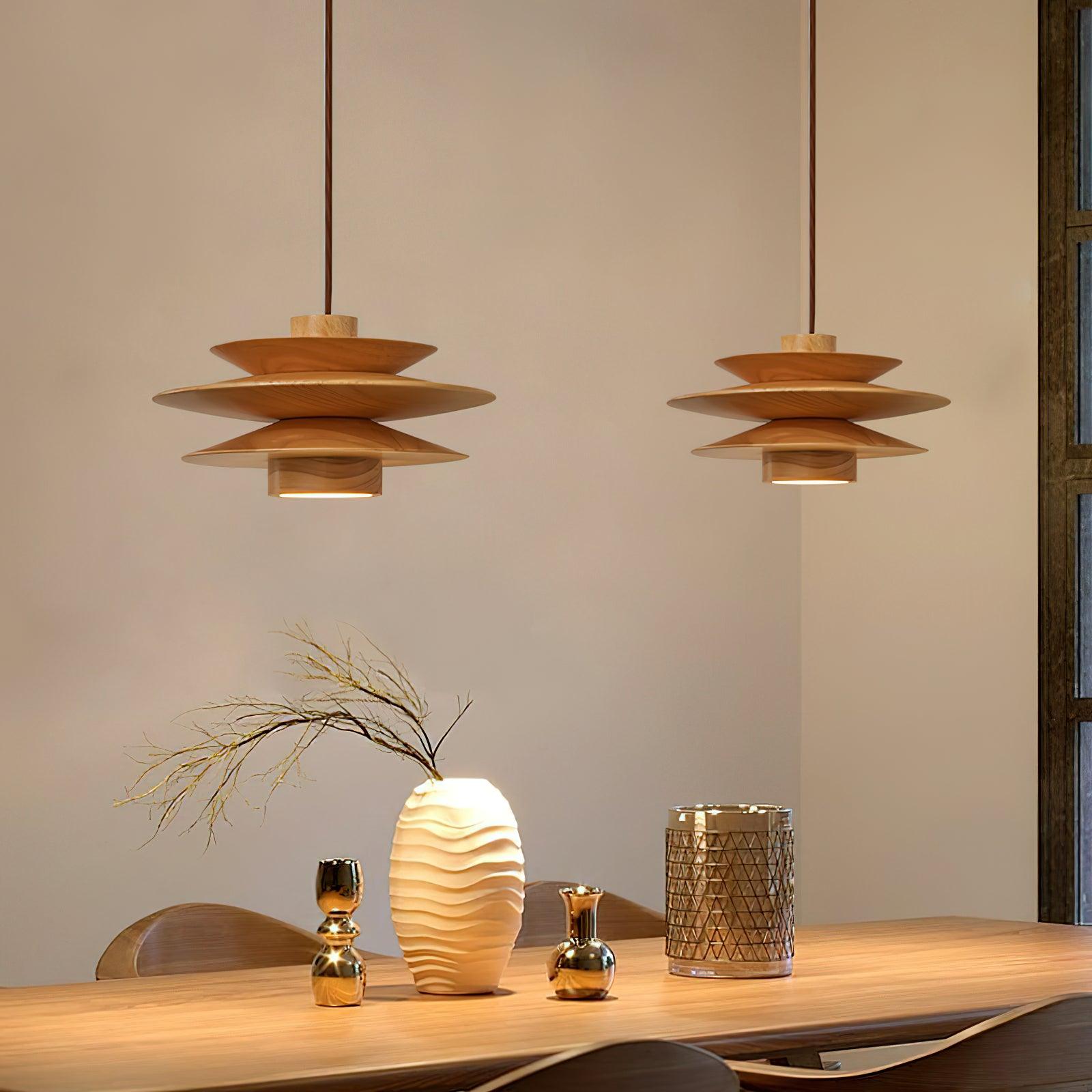 Muto Lampada a Sospensione Mid-Century in Noce
