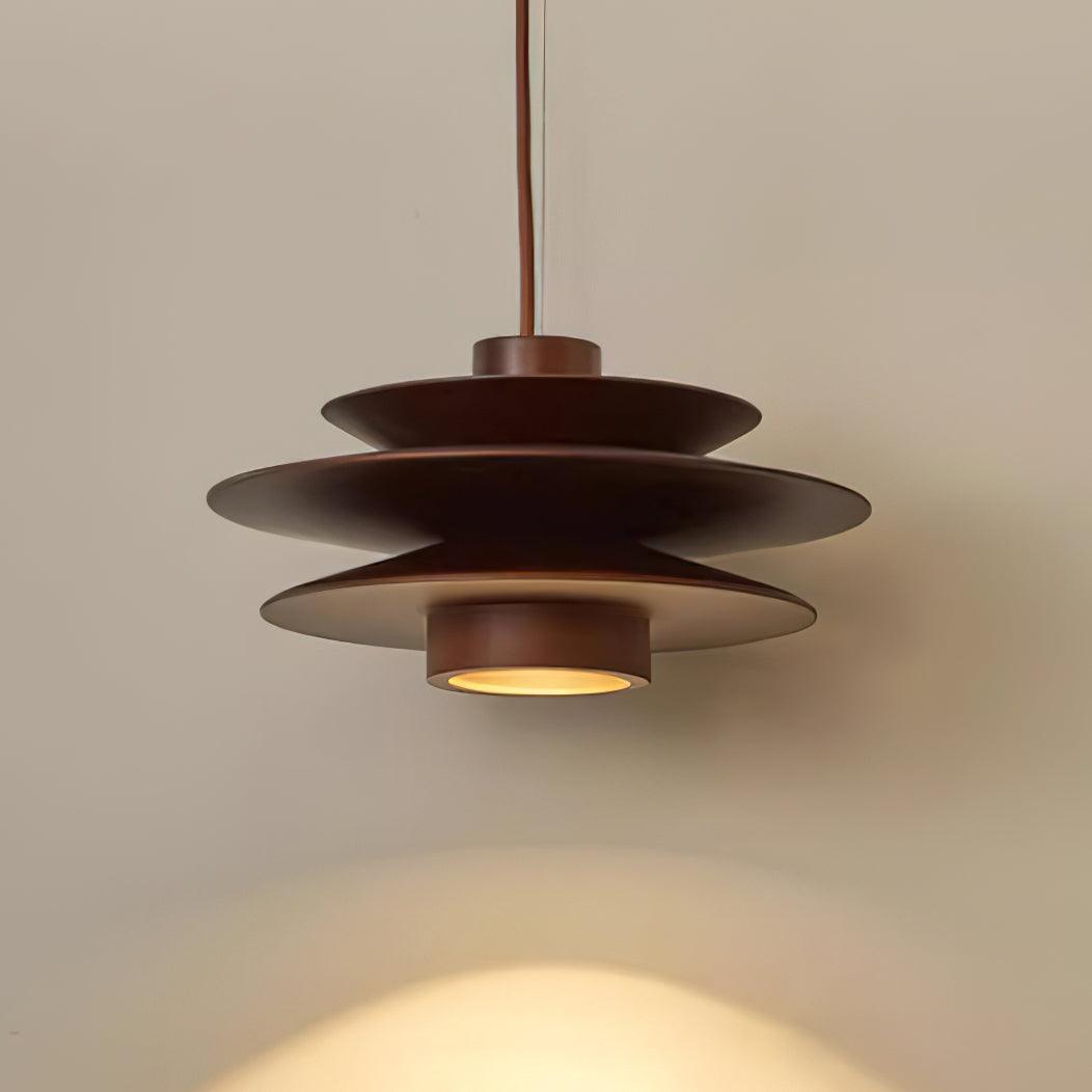 Muto Lampada a Sospensione Mid-Century in Noce
