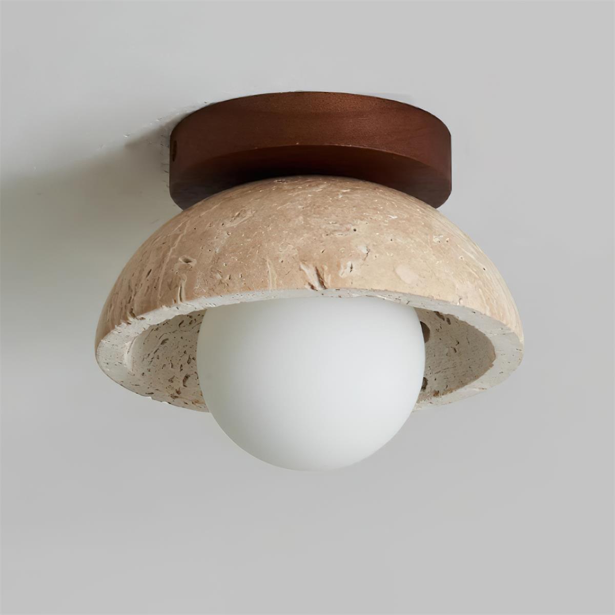 Ritta Plafoniera Minimalista in Travertino