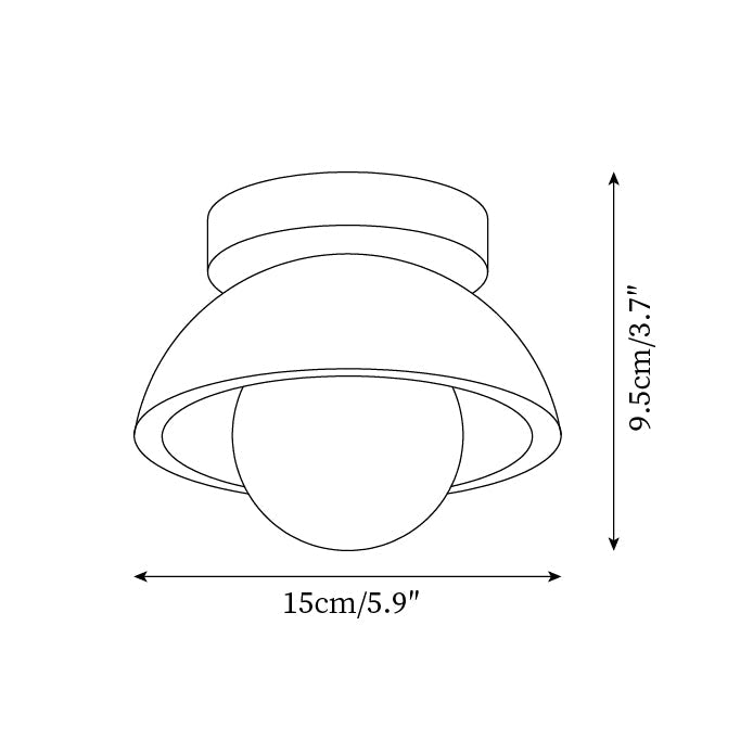 Ritta Plafoniera Minimalista in Travertino