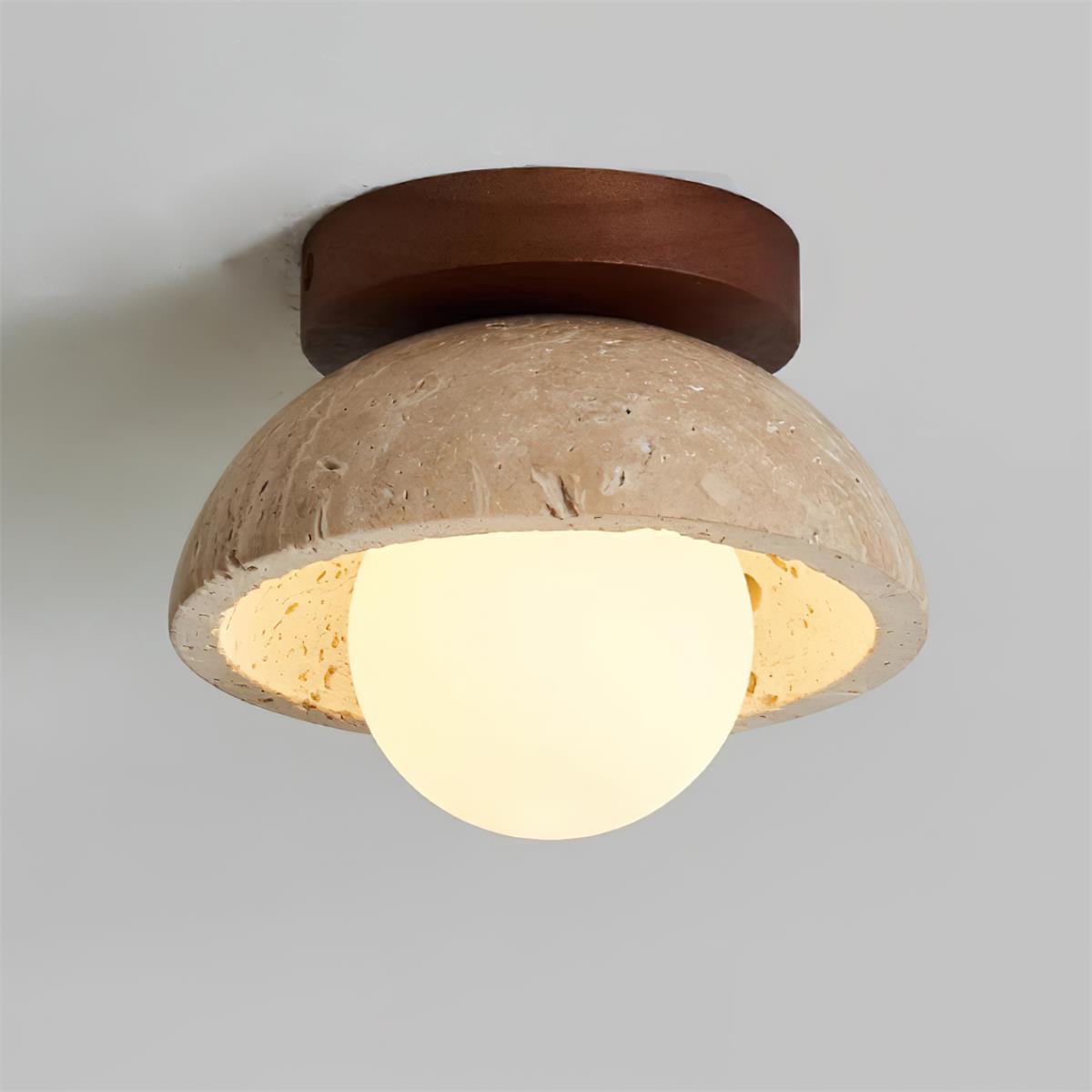 Ritta Plafoniera Minimalista in Travertino