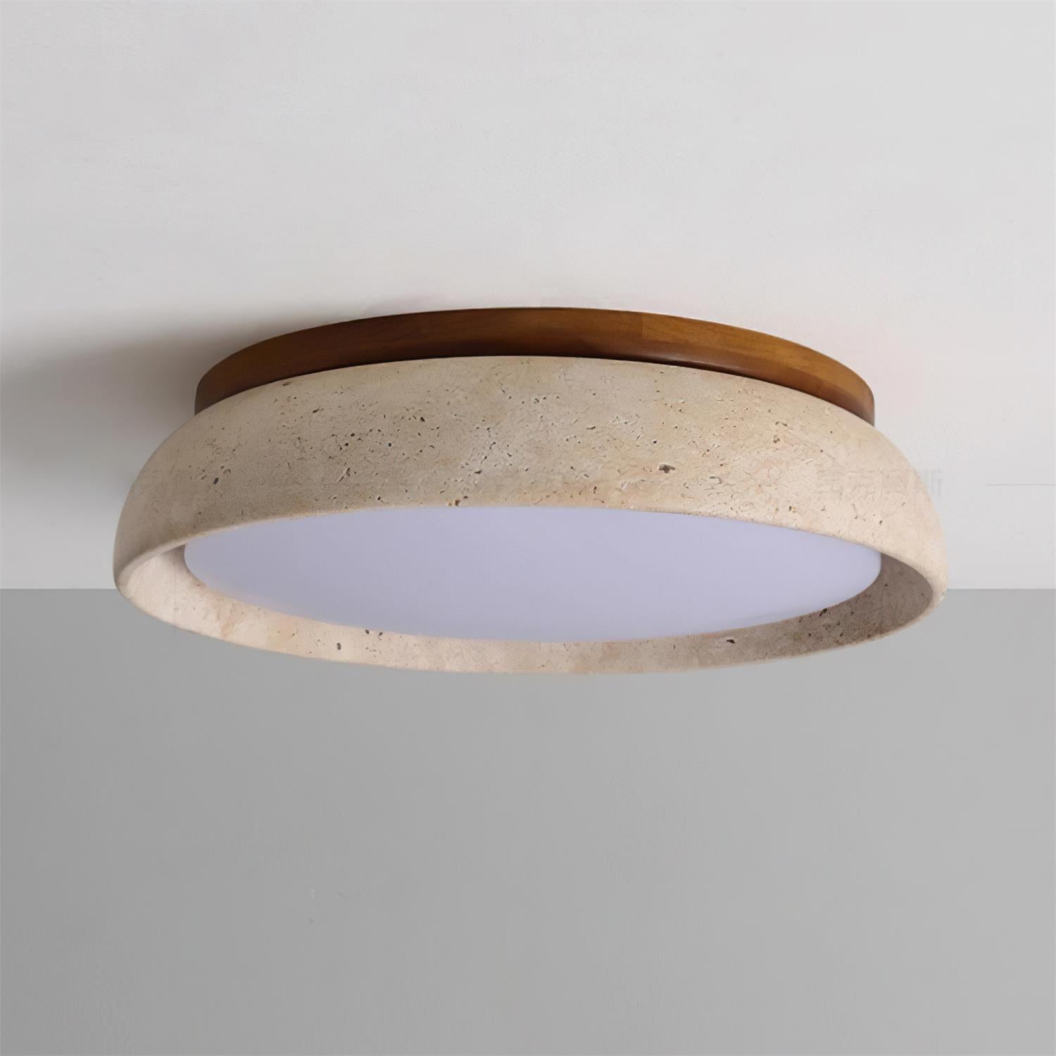 Ritta Lampada da Soffitto in Pietra Travertino