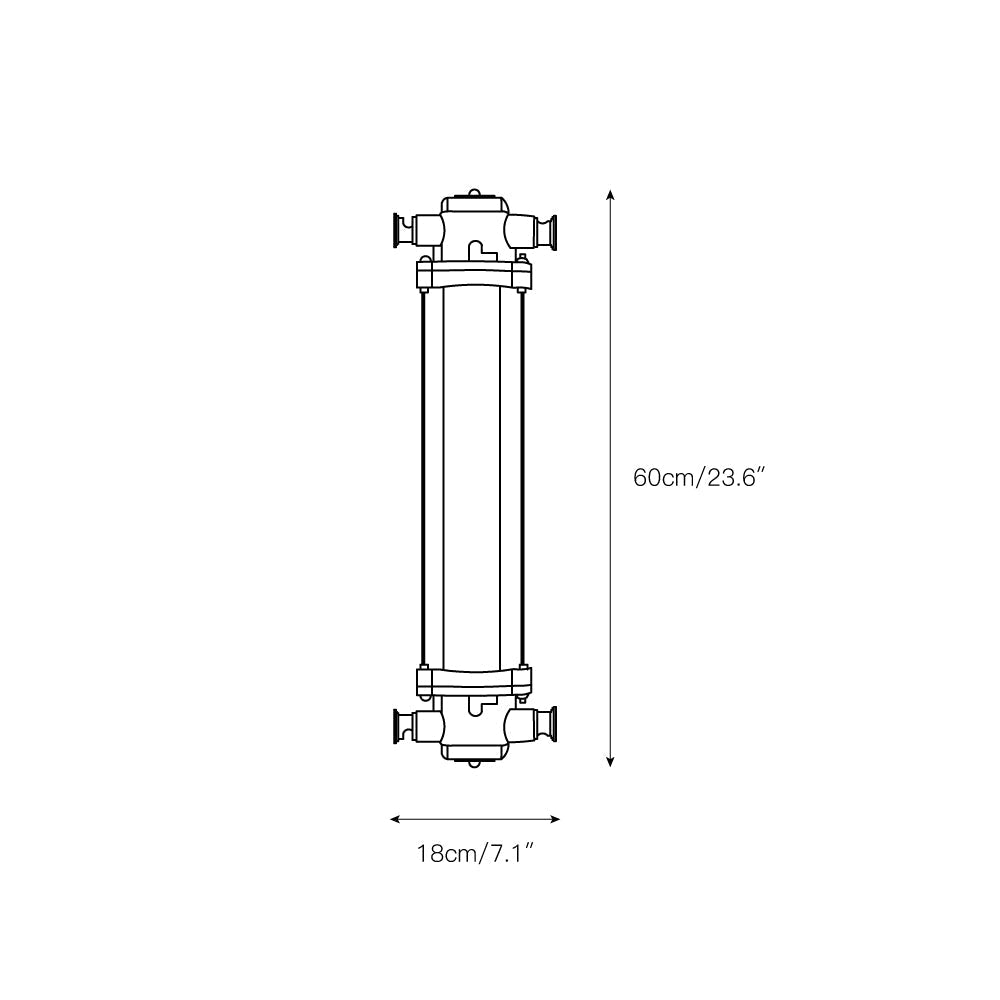 Nyliryra Elegance Vintage Offset Metal Wall Lamp - Lamp Copper