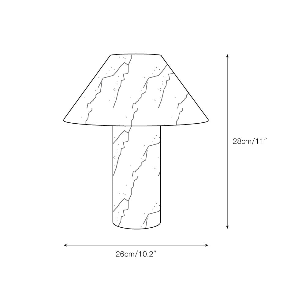 Pillar Stone Table Lamp - Lamp Copper